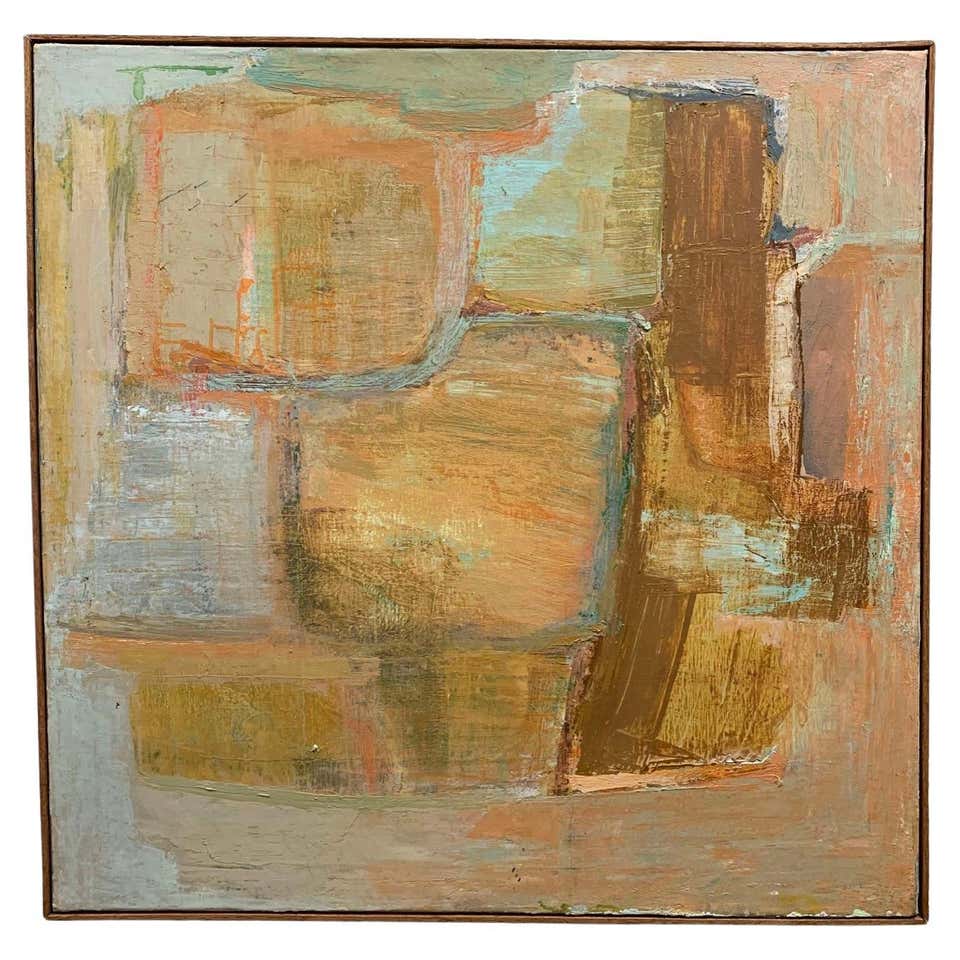 Olle Agnell, Sweden, Oil on Canvas, Modernist Landscape, 1960s For Sale ...