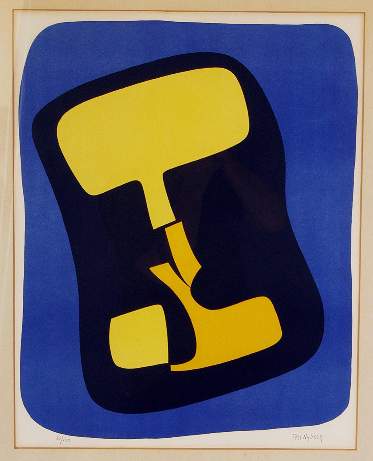 Modern 1960s Swedish Abstract Print by Tore Nyberg V&A Museum