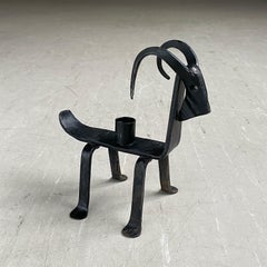 1960's Swedish Brutalist Ram Candle Holder