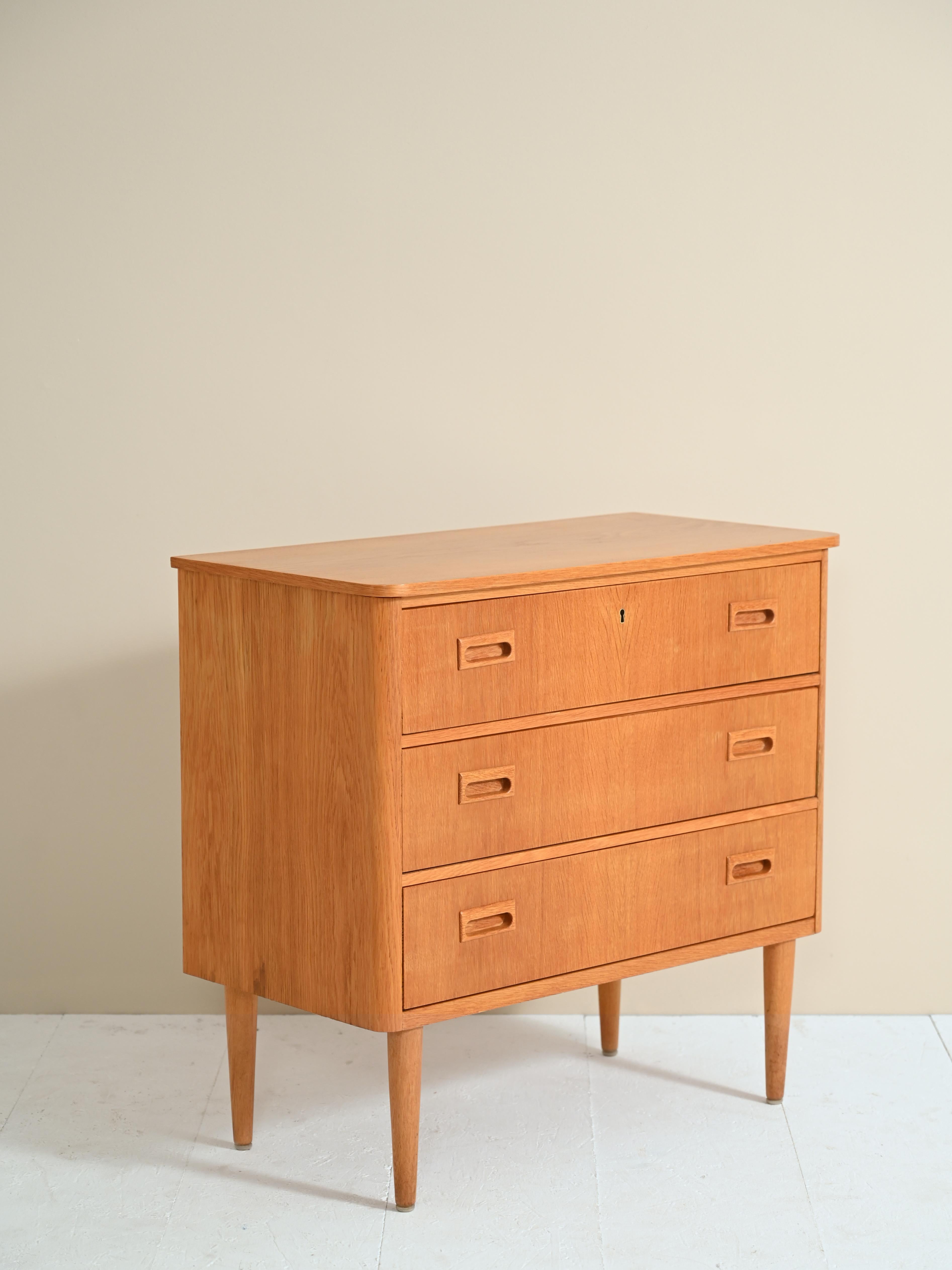 1960s Swedish chest of drawers with three drawers 2