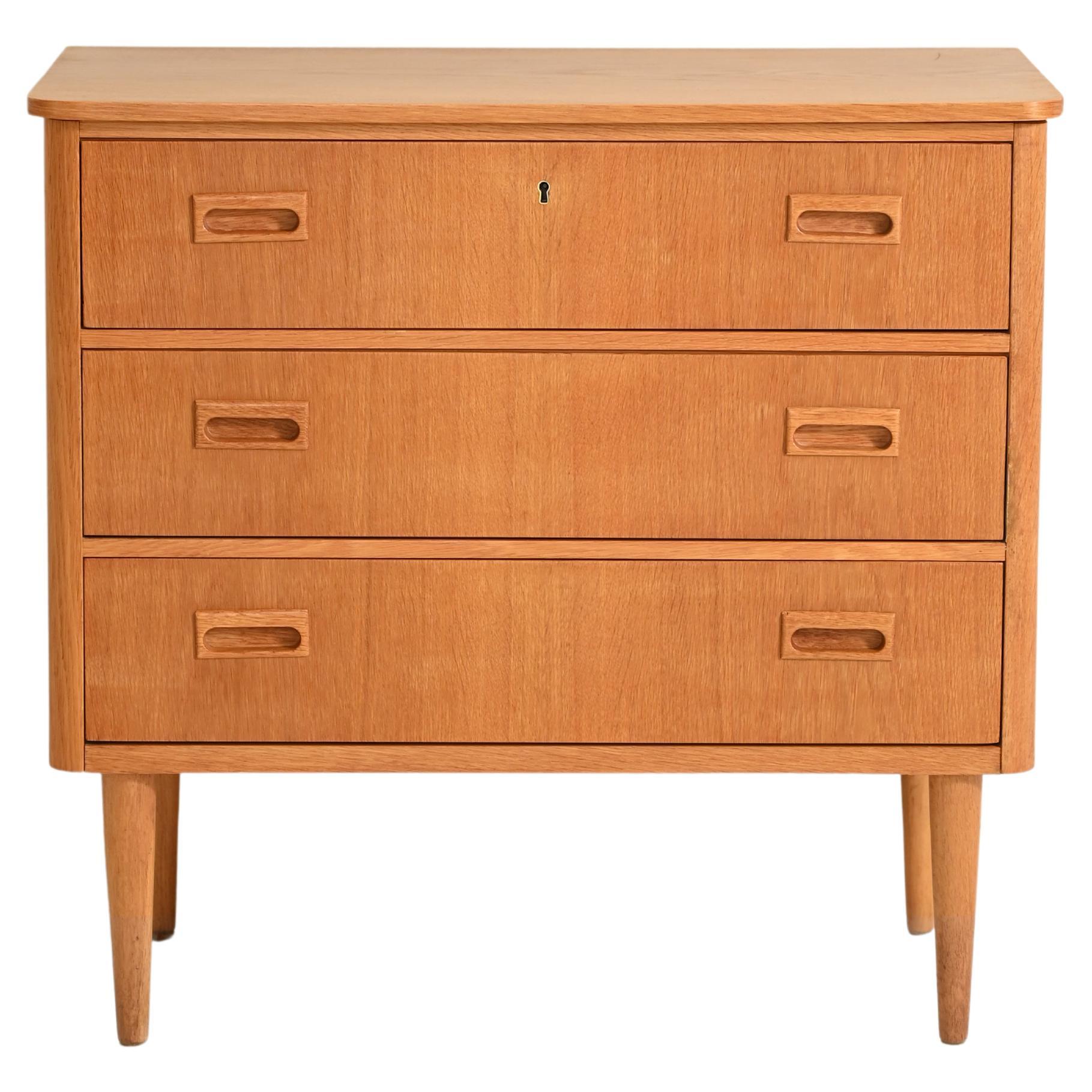 1960s Swedish chest of drawers with three drawers