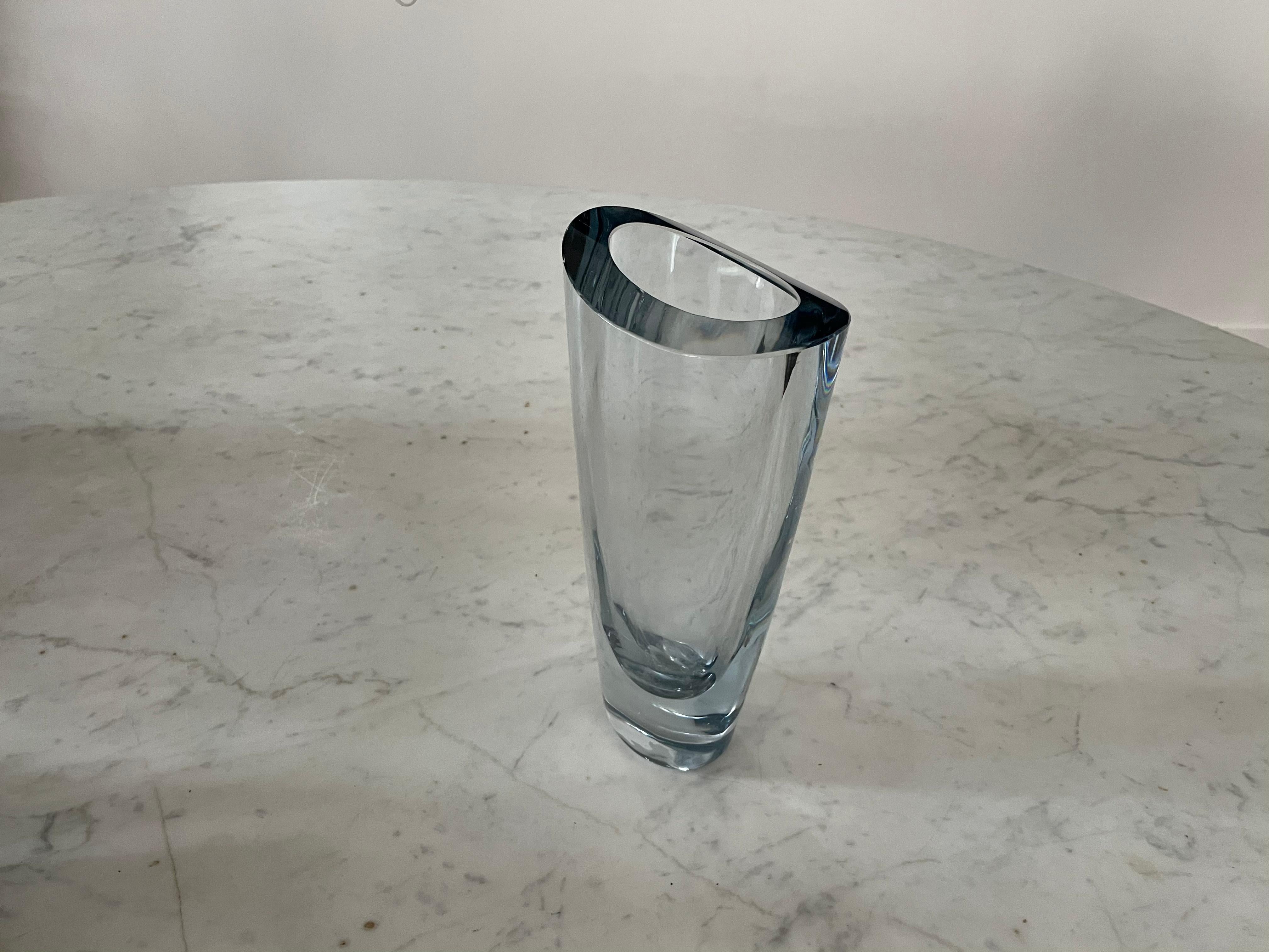 1960's Swedish Crystal Vase by Orrefors For Sale 3