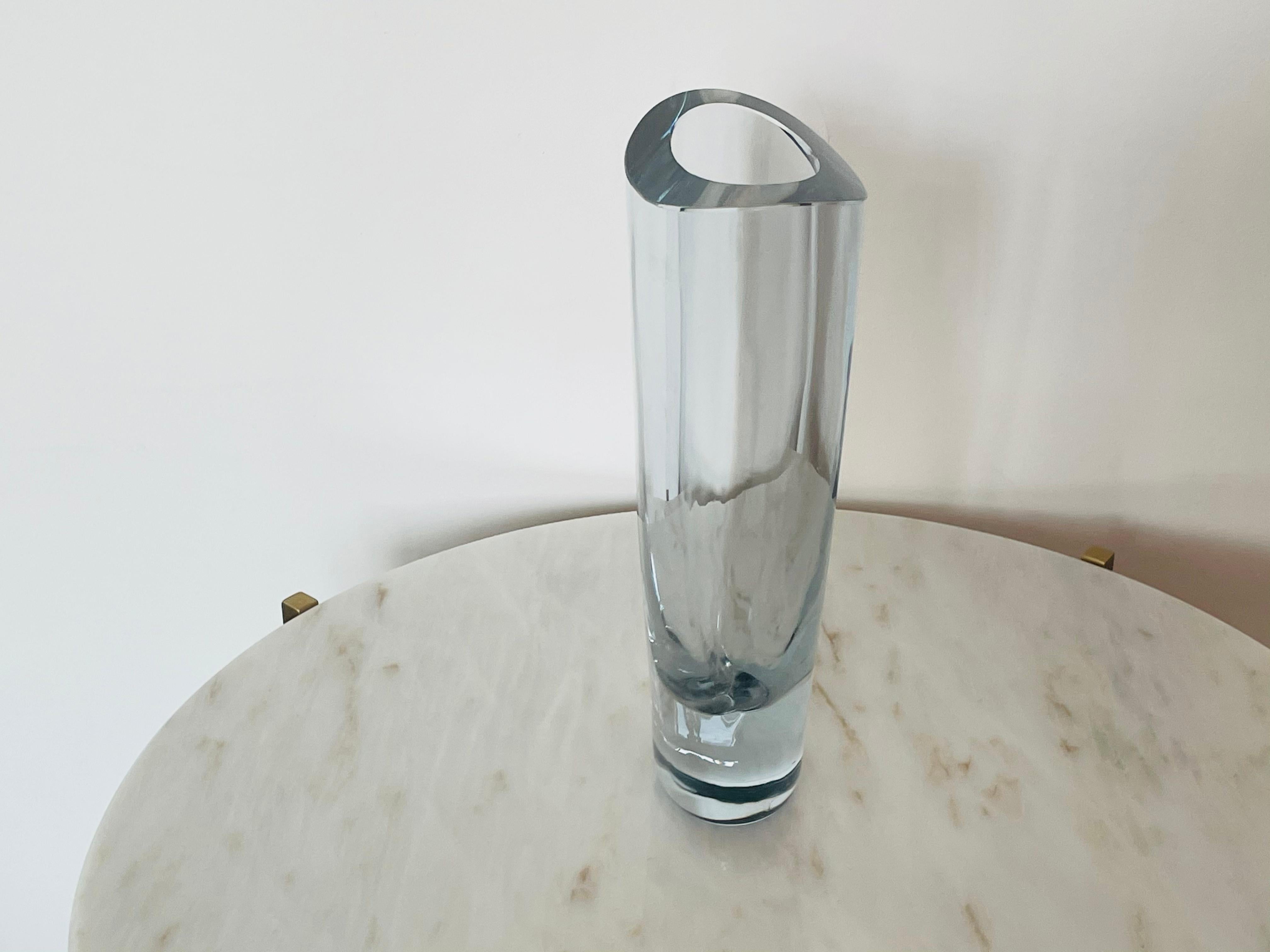 1960er Schwedische Kristallvase von Orrefors im Angebot 7