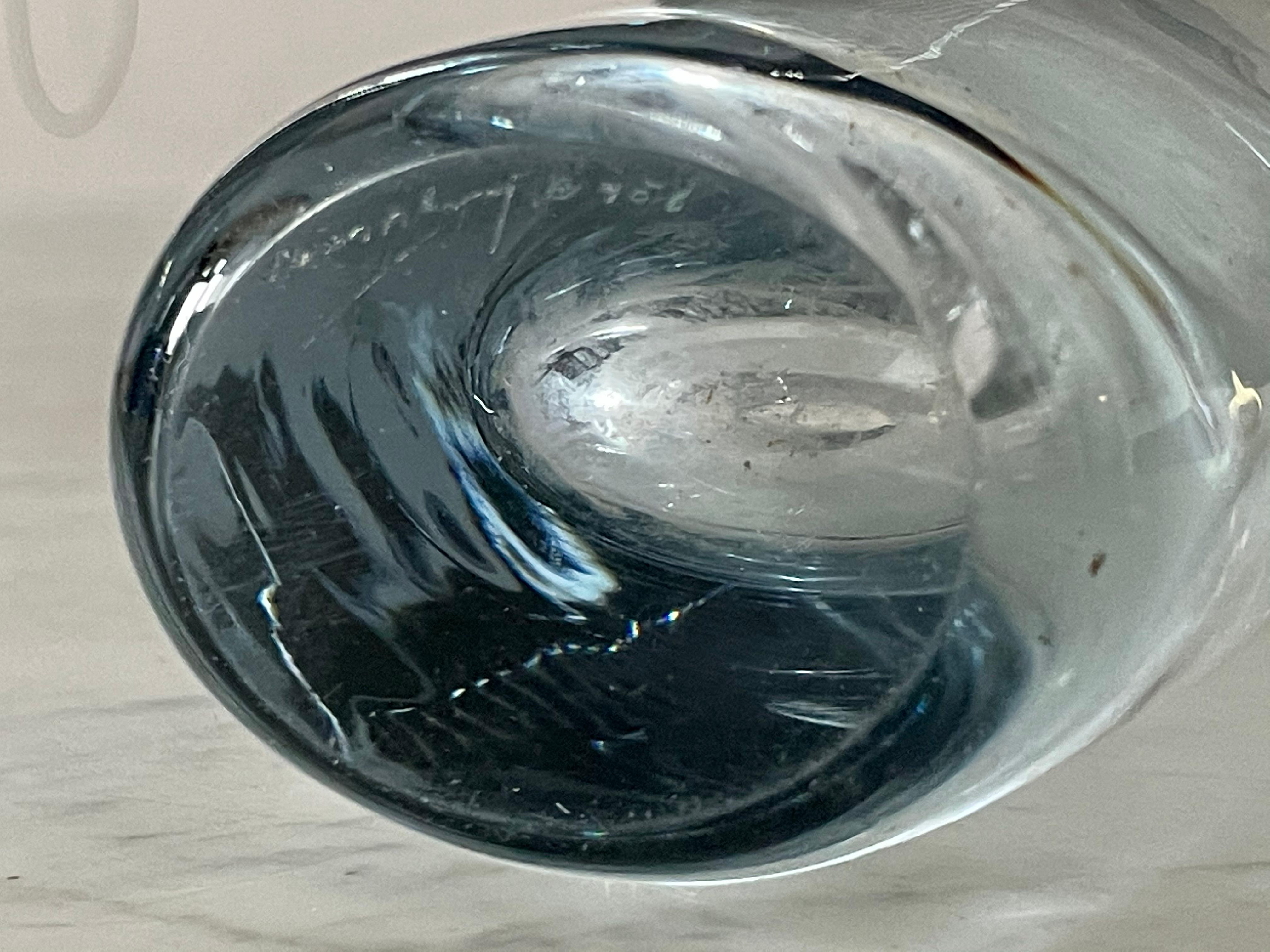 1960's Swedish Crystal Vase by Orrefors In Good Condition For Sale In Paris, FR