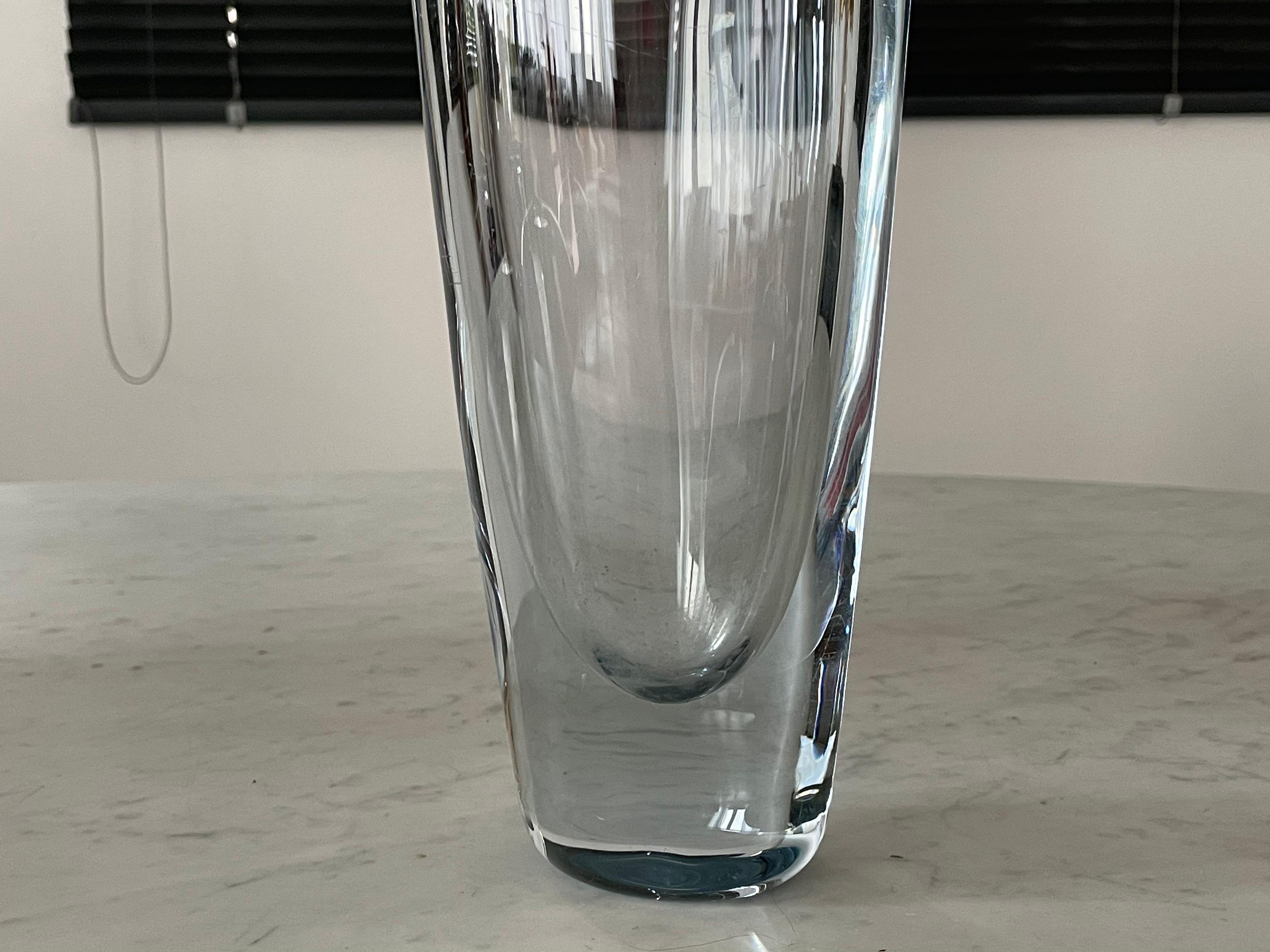 20th Century 1960's Swedish Crystal Vase by Orrefors For Sale