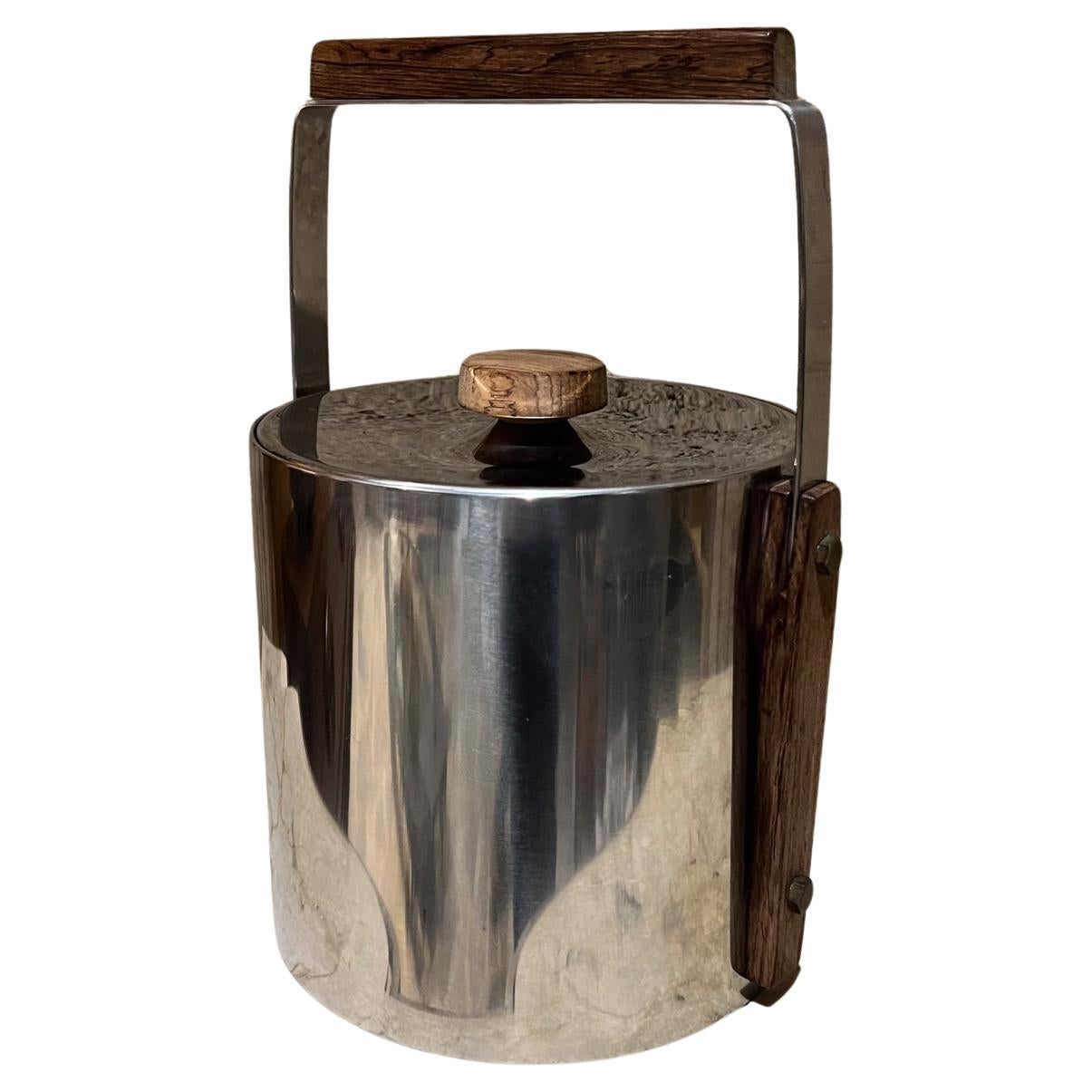 1960s Swedish Cultura Stainless Ice Bucket Sweden