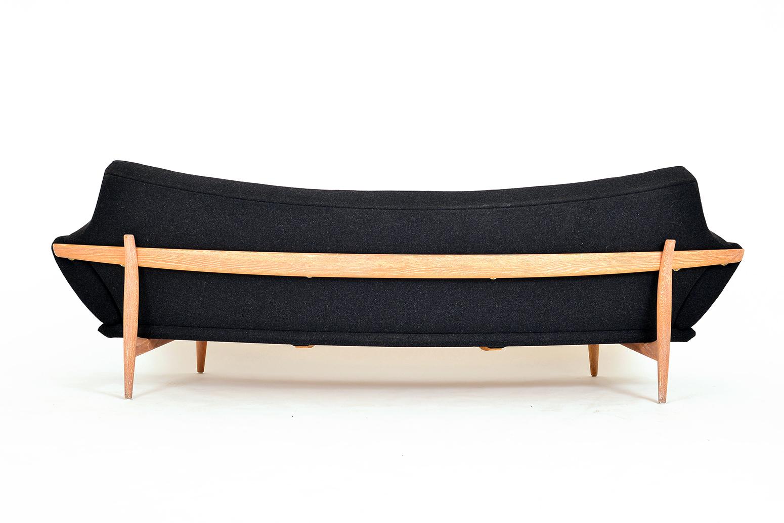1960s Swedish Curved Sofa & Chair Johannes Andersen Trensums Mid-Century Modern For Sale 1