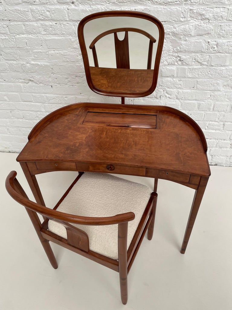 1960's Swedish Design by Carl Malmsten Brigitta Dressing Table and Chair For Sale 14