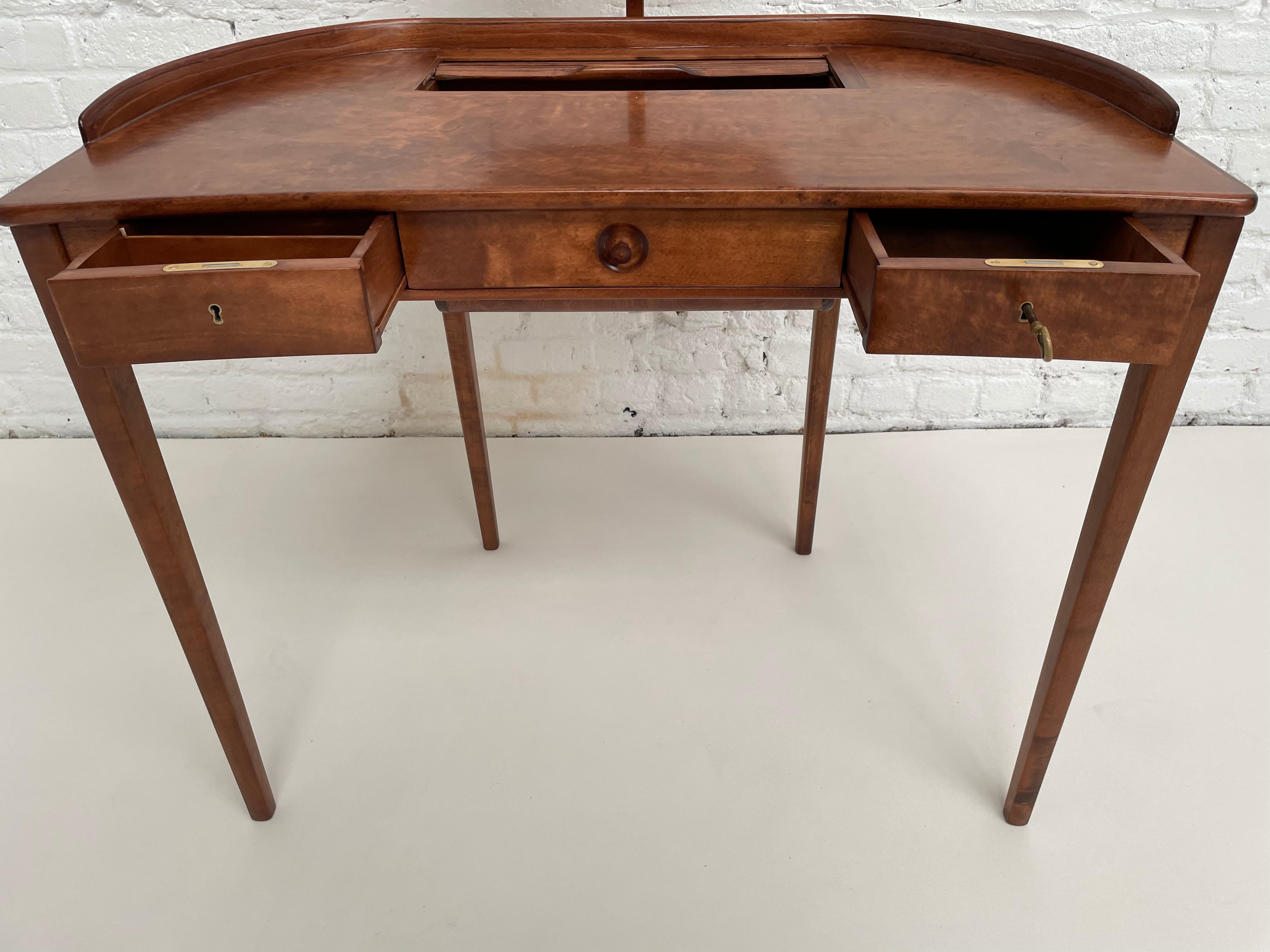 1960's Swedish Design by Carl Malmsten Brigitta Dressing Table and Chair For Sale 1