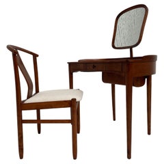 Vintage 1960's Swedish Design by Carl Malmsten Brigitta Dressing Table and Chair