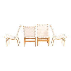 1960s Swedish Eva Lounge Chairs by Bruno Mathsson for Firma Karl Mathsson
