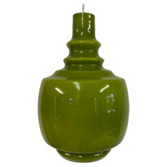 1960s Swedish Green Glass Pendant
