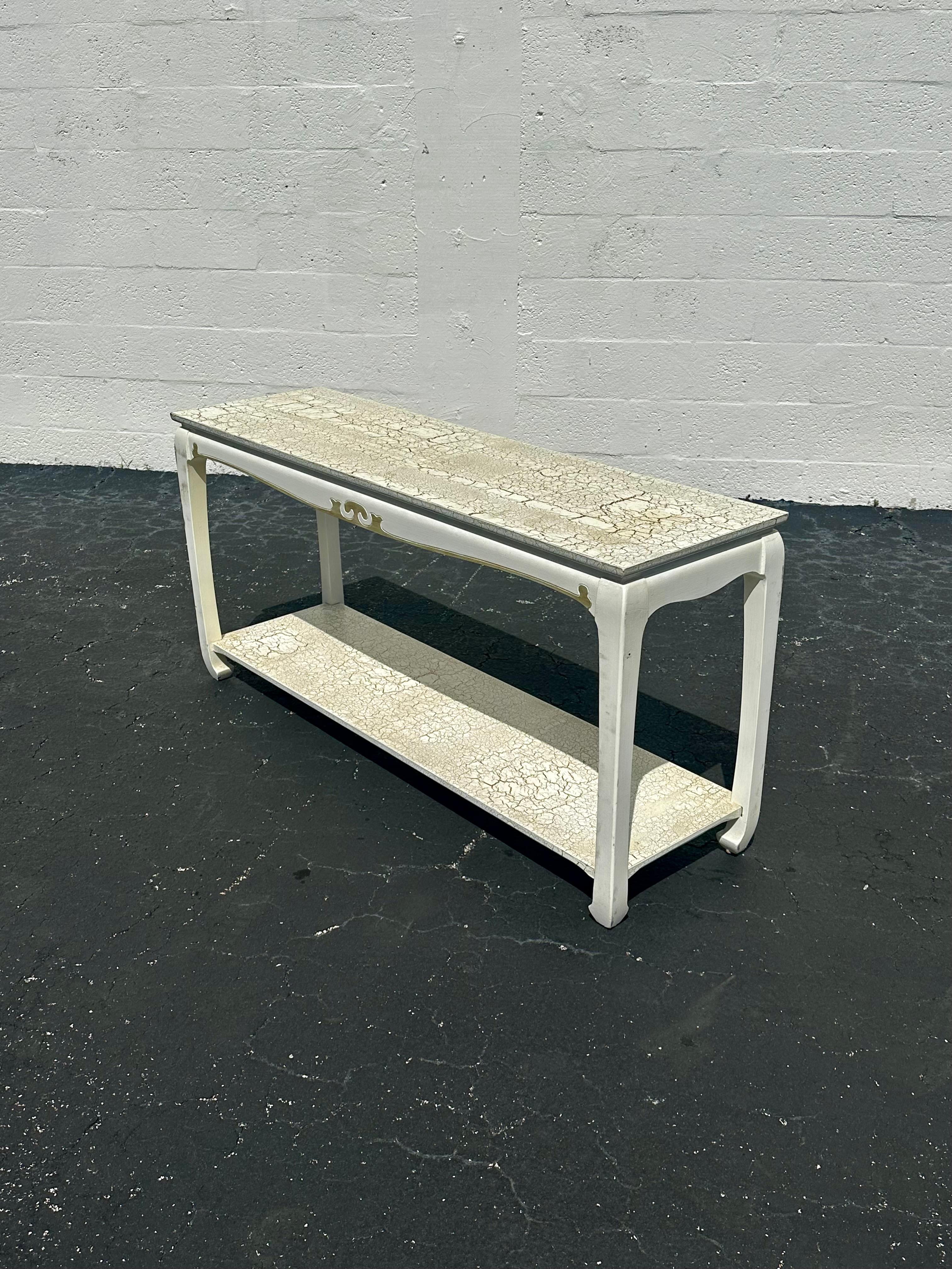Milieu du XXe siècle Table console à double étage de style gustavien suédois des années 1960, Lane Furniture en vente