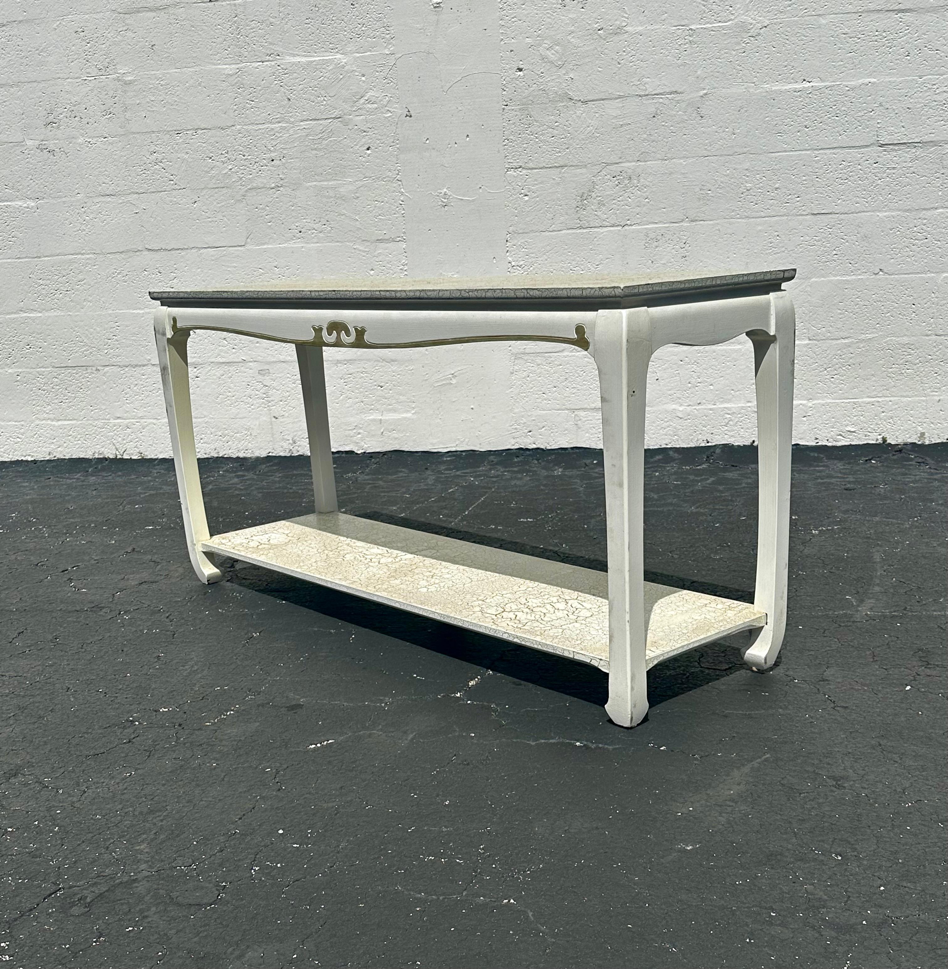 Bois Table console à double étage de style gustavien suédois des années 1960, Lane Furniture en vente