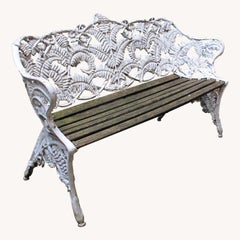 1960s Swedish Mid-Century Garden Bench with Aluminium Frame