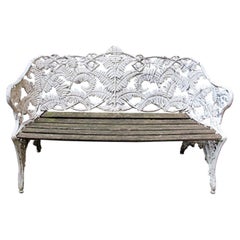 1960s Swedish Mid-Century Garden Bench with Aluminium Frame