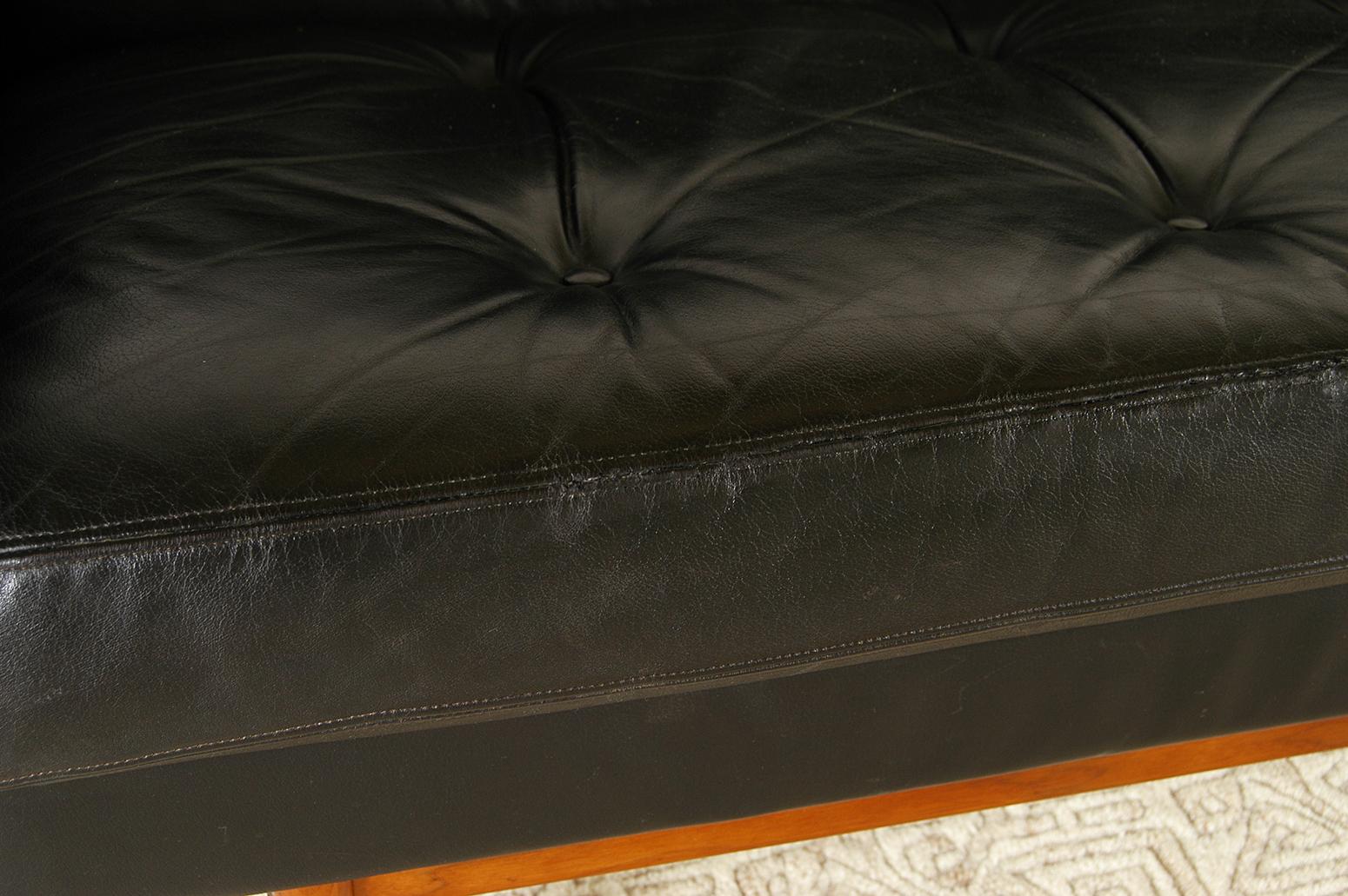 1960s Swedish Modern Leather Sofa by Karl Erik Ekselius for JOC Mobler Vetlanda 9