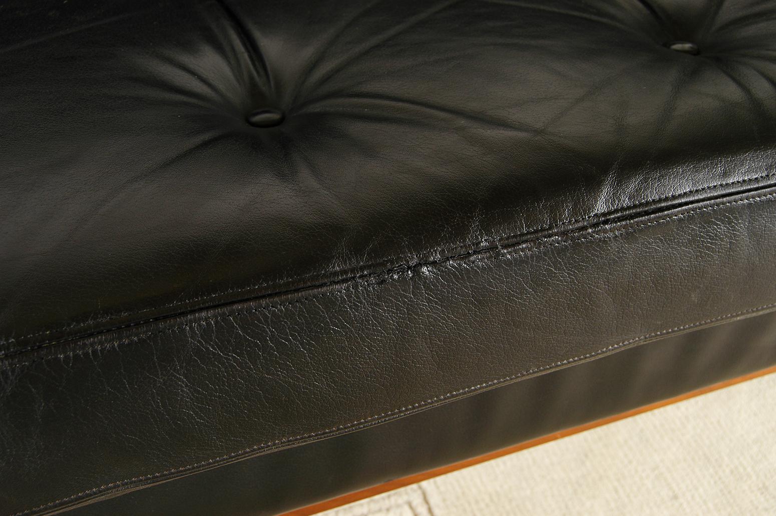 1960s Swedish Modern Leather Sofa by Karl Erik Ekselius for JOC Mobler Vetlanda 11