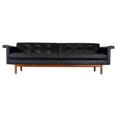 1960s Swedish Modern Leather Sofa by Karl Erik Ekselius for JOC Mobler Vetlanda