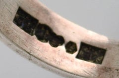 1960s Swedish Modernist Stamped Silver Ring