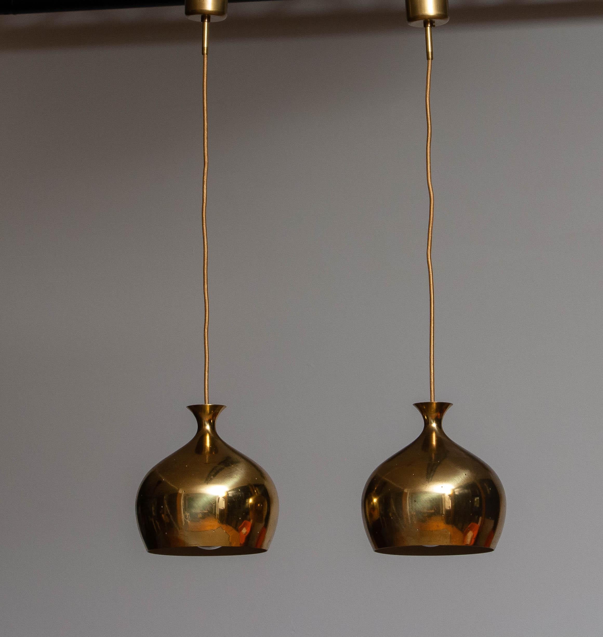 1960's Swedish Pair Perforated Brass 'Unions' by Helge Zimdal for Falkenberg 5