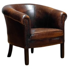 1960s Swedish Sheepskin Leather Armchair