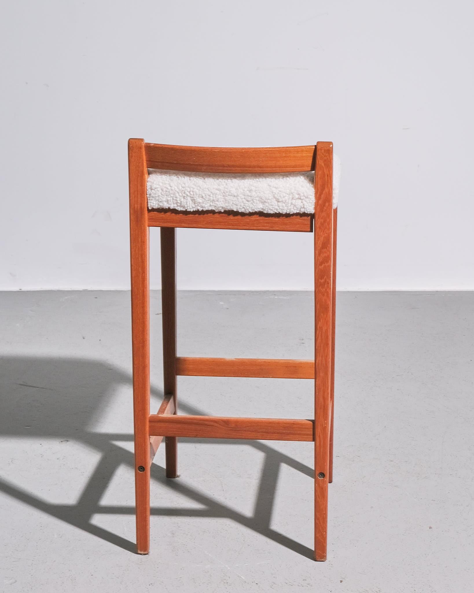 1960s Swedish Teak Bar Stool For Sale 5