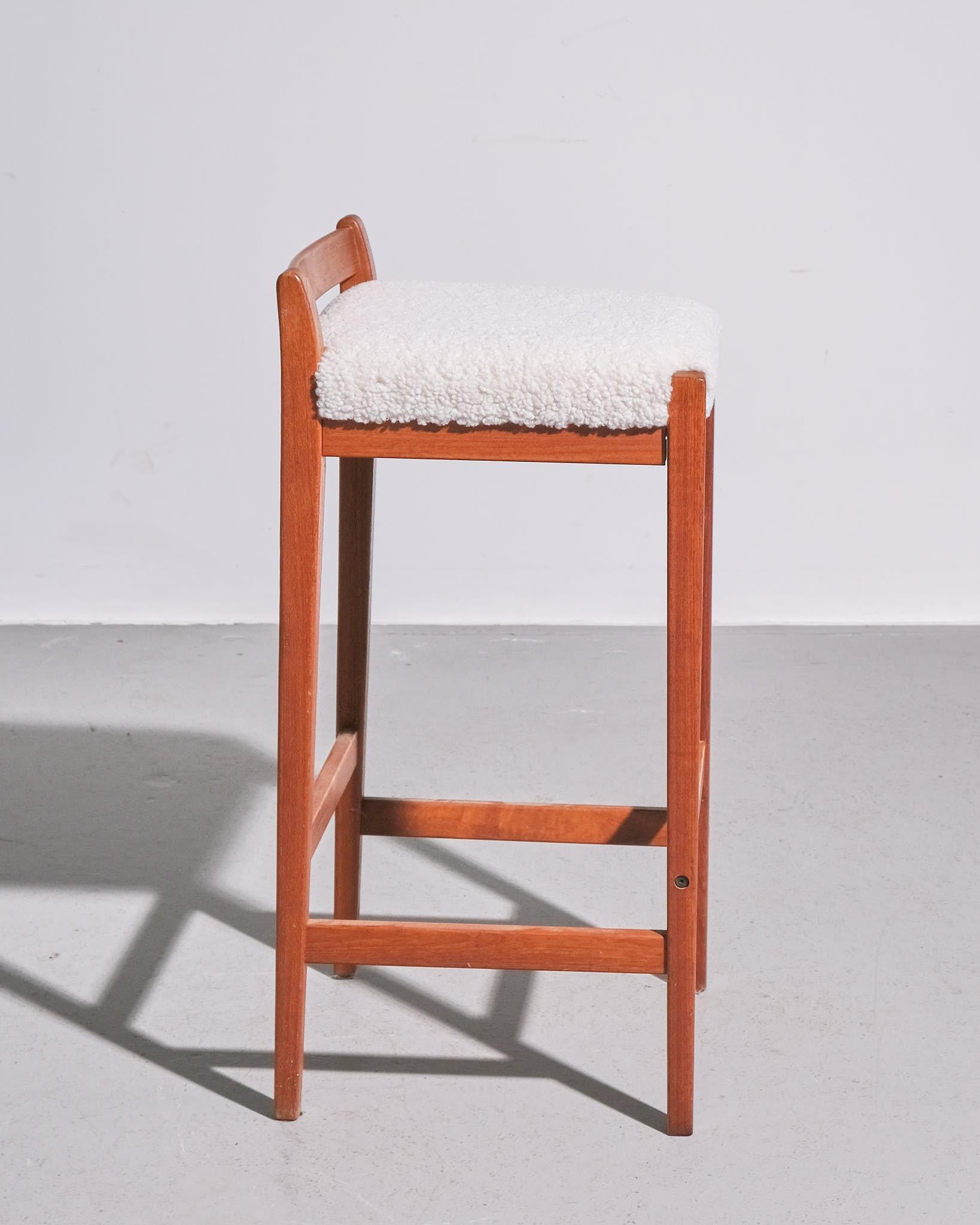 1960s Swedish Teak Bar Stool For Sale 2
