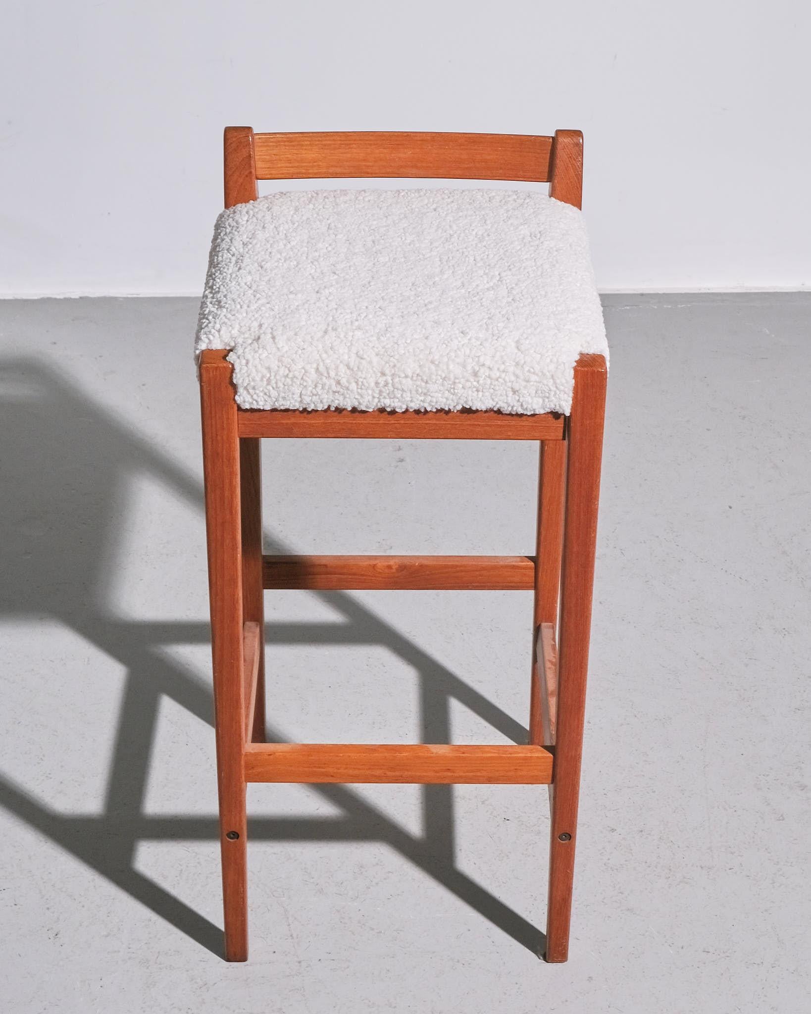 1960s Swedish Teak Bar Stool For Sale 3
