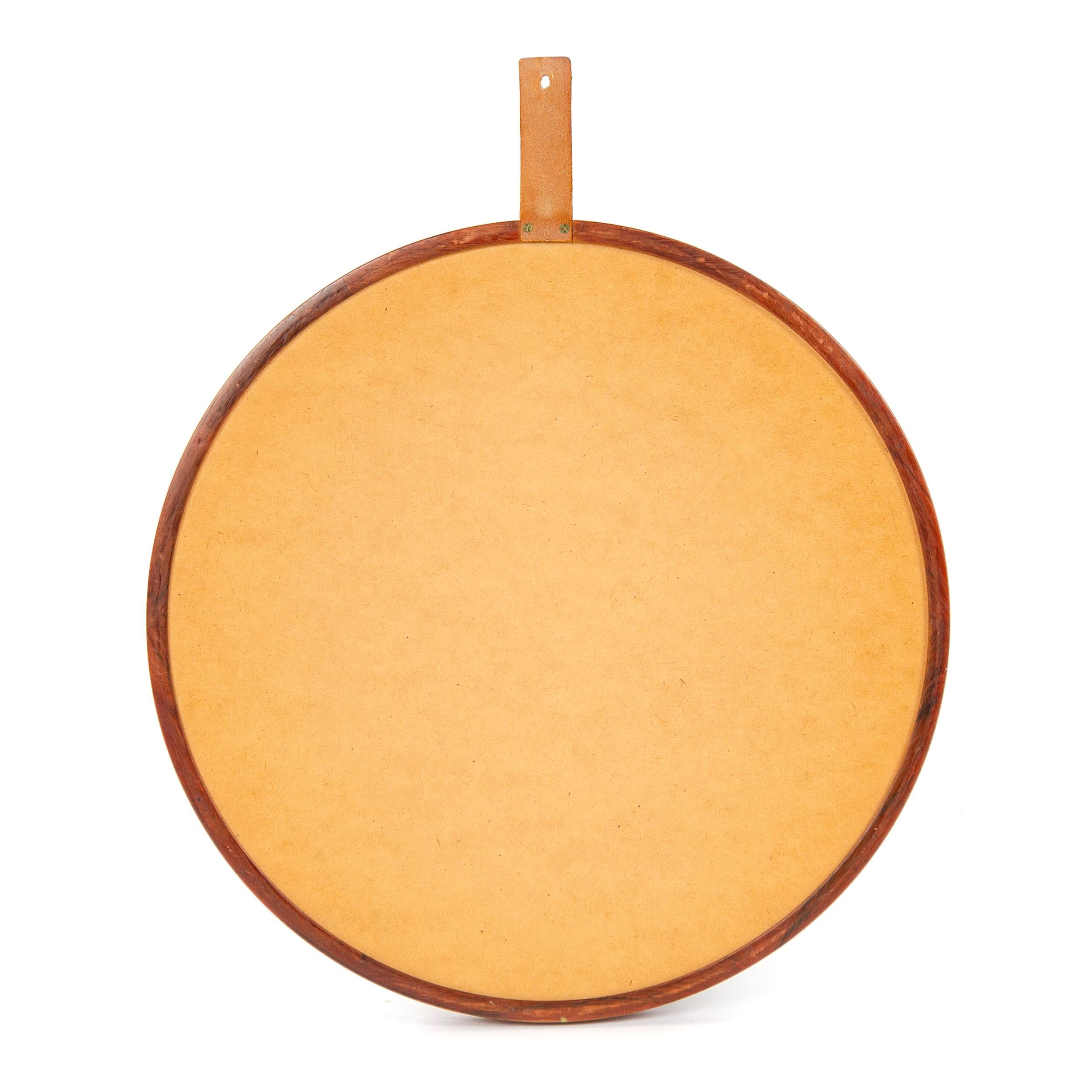 1960s Swedish Teak Mirror by Uno & Osten Kristiansson for Luxus In Good Condition In Sagaponack, NY