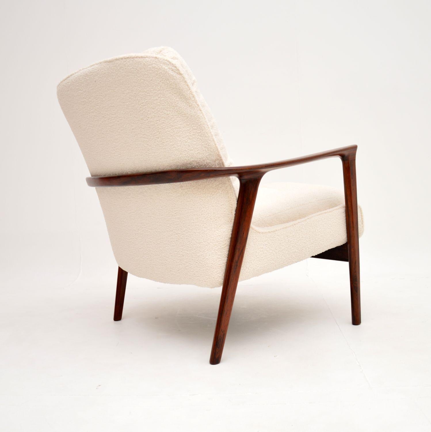 Fabric 1960’s Swedish Vintage Armchair by Inge Andersson