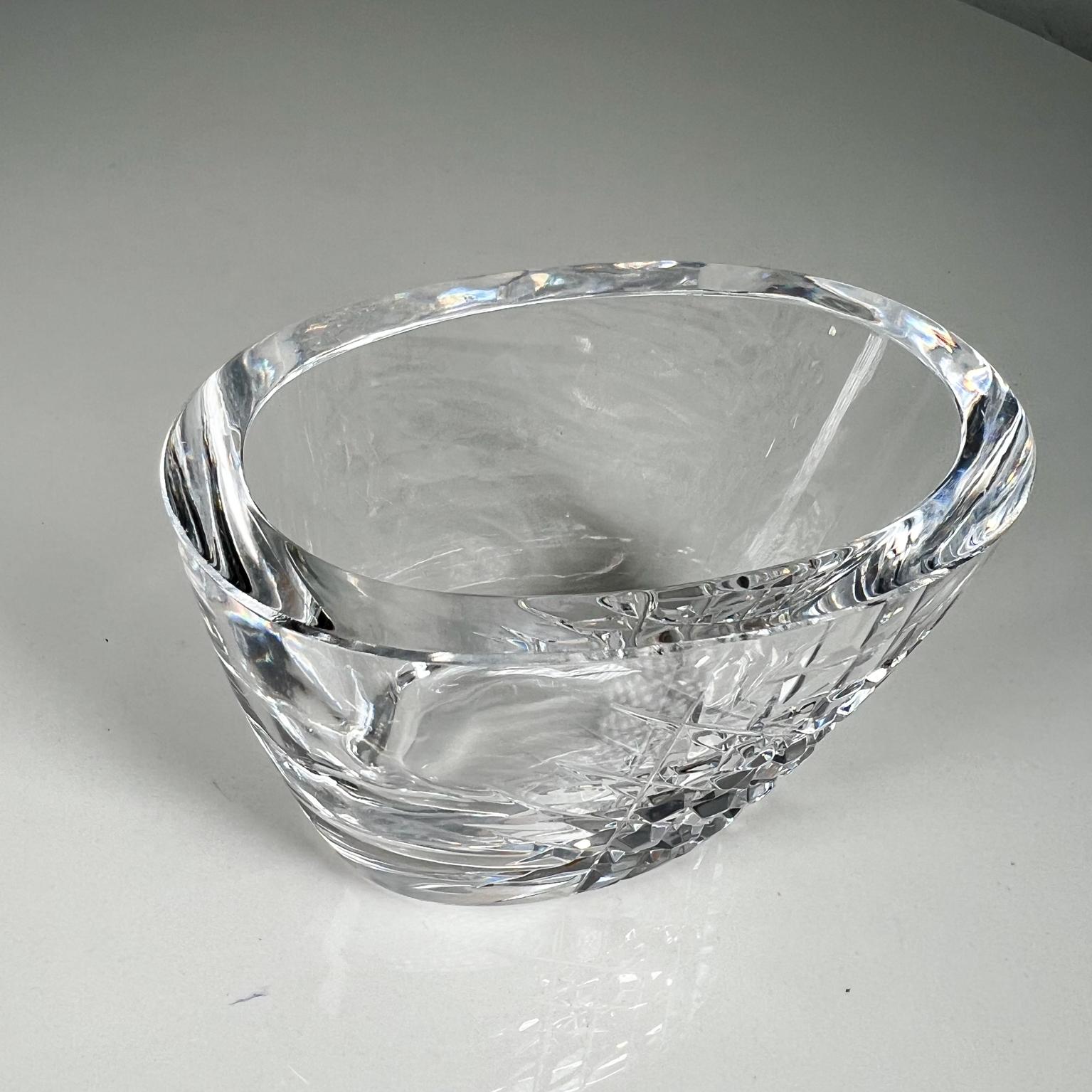 Mid-Century Modern 1960s Swedish Vintage Orrefors Crystal Glass Vase For Sale