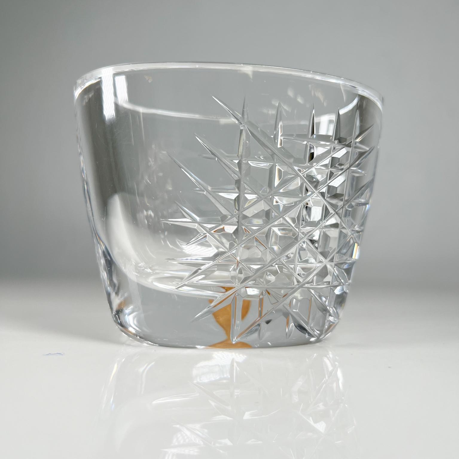 Mid-Century Modern 1960s Swedish Vintage Orrefors Crystal Glass Vase For Sale