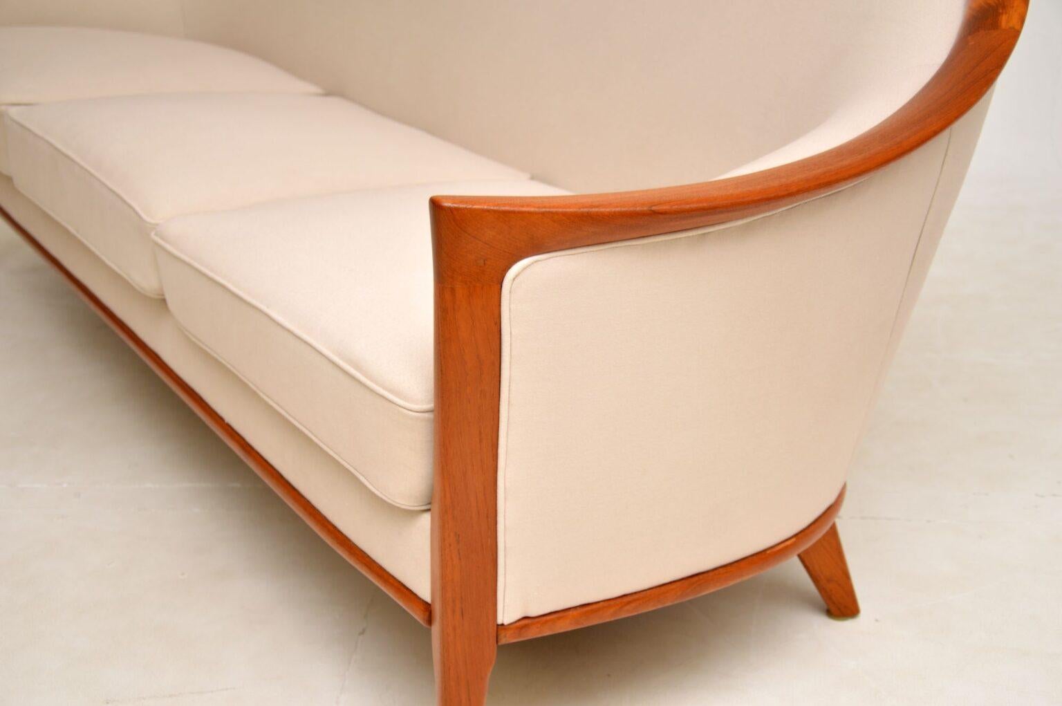 1960s Swedish Vintage Teak Sofa by Bertil Fridhagen For Sale 6