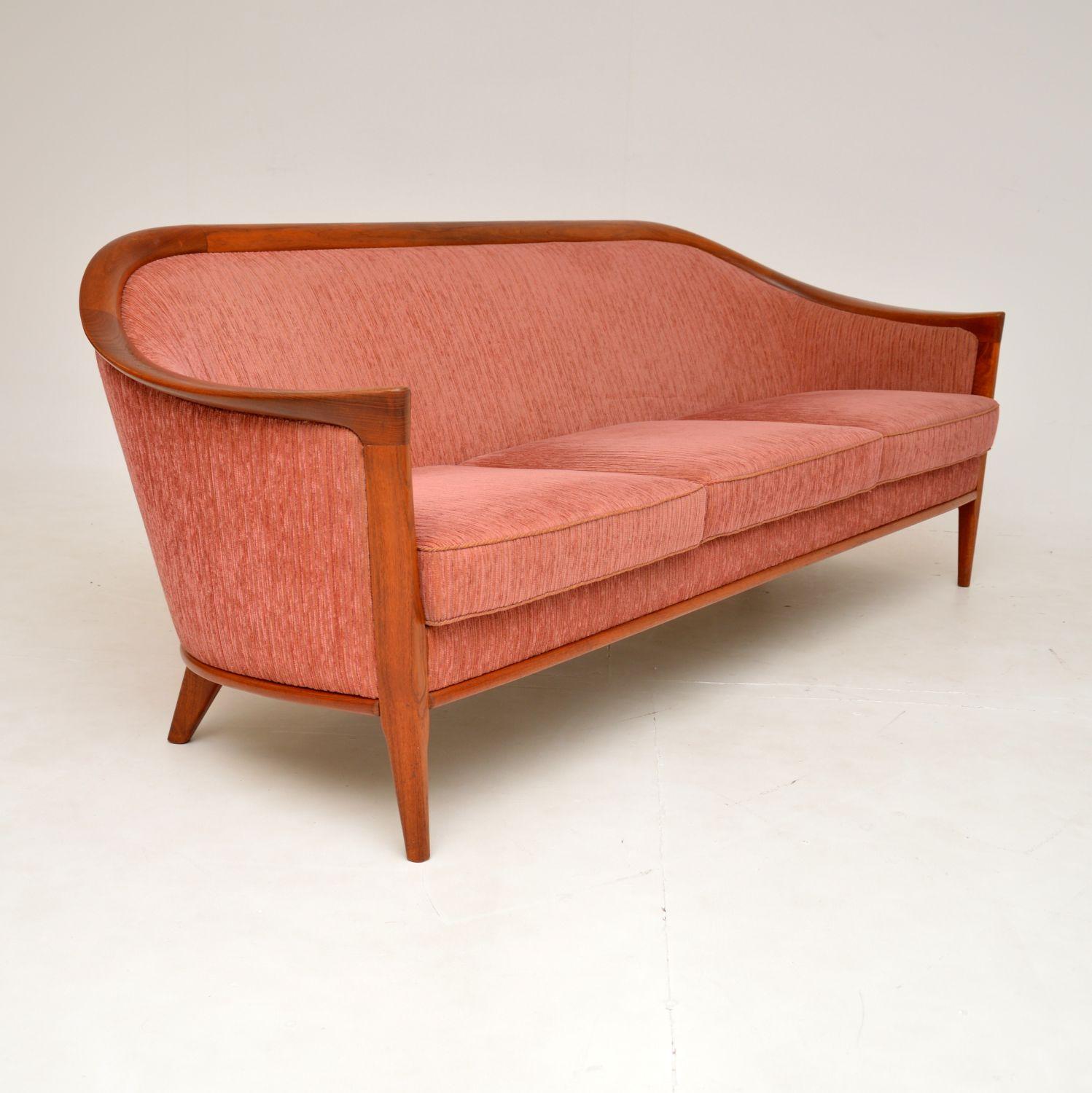 Mid-Century Modern 1960's Swedish Vintage Teak Sofa by Bertil Fridhagen