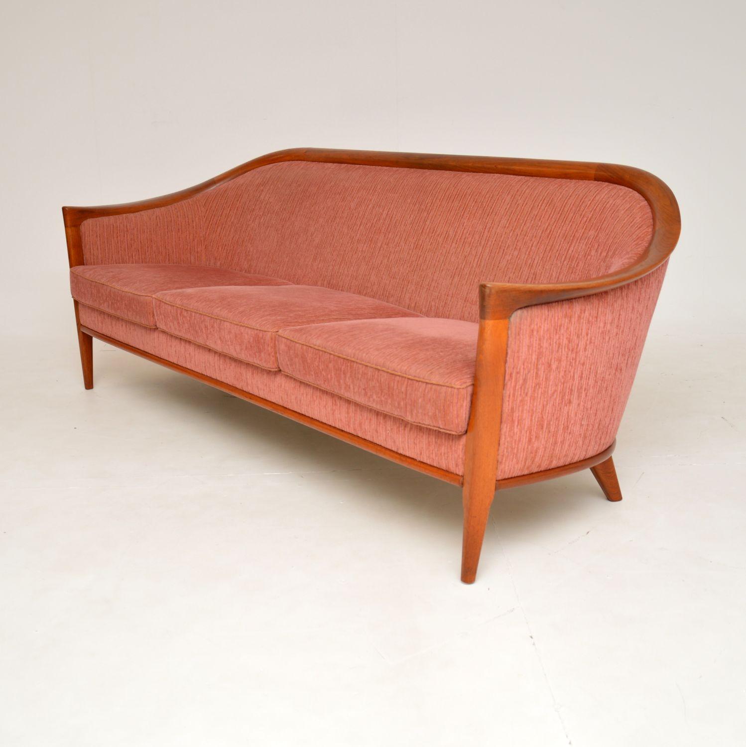 1960's Swedish Vintage Teak Sofa by Bertil Fridhagen In Good Condition In London, GB