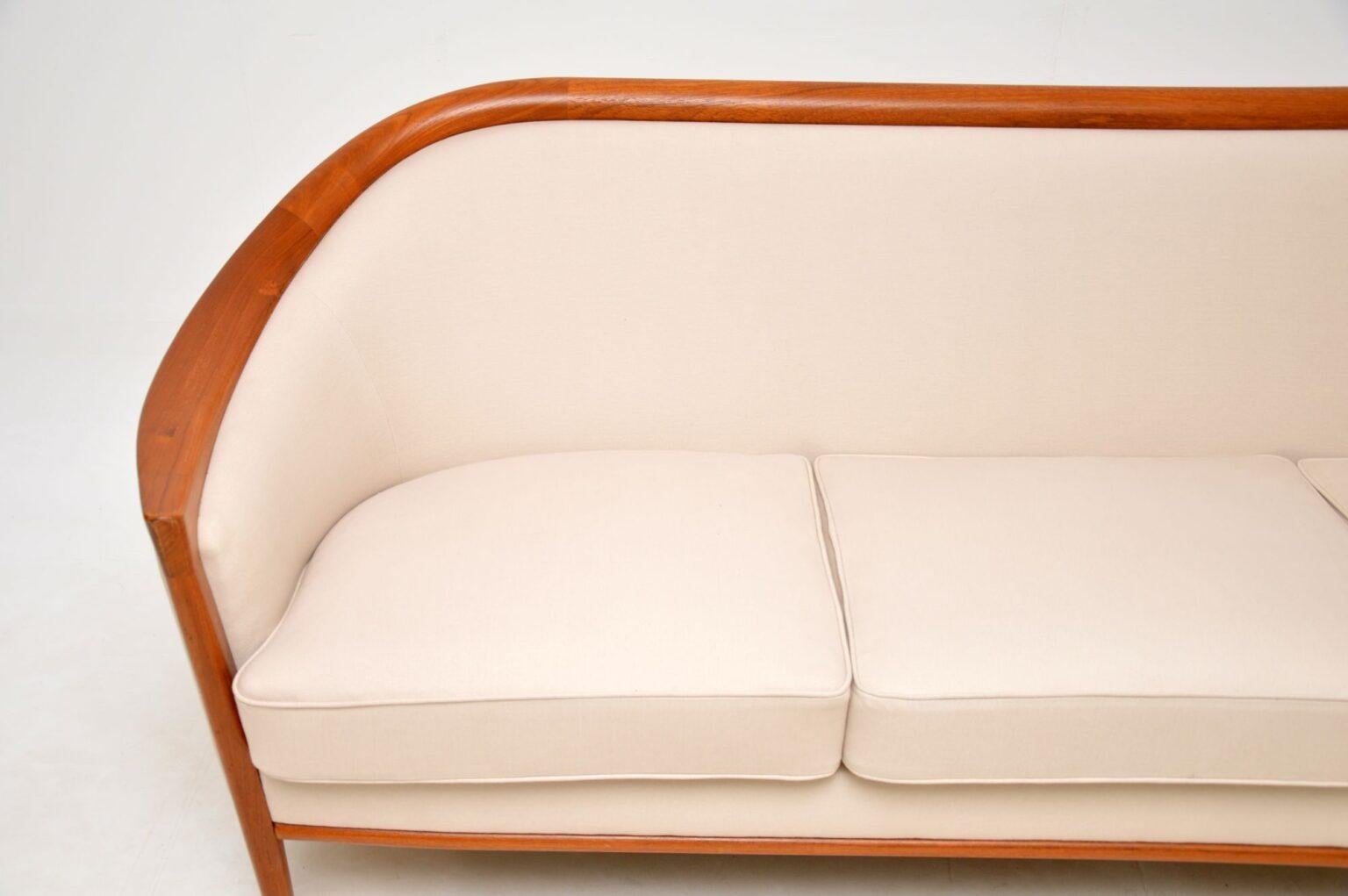 1960s Swedish Vintage Teak Sofa by Bertil Fridhagen For Sale 2