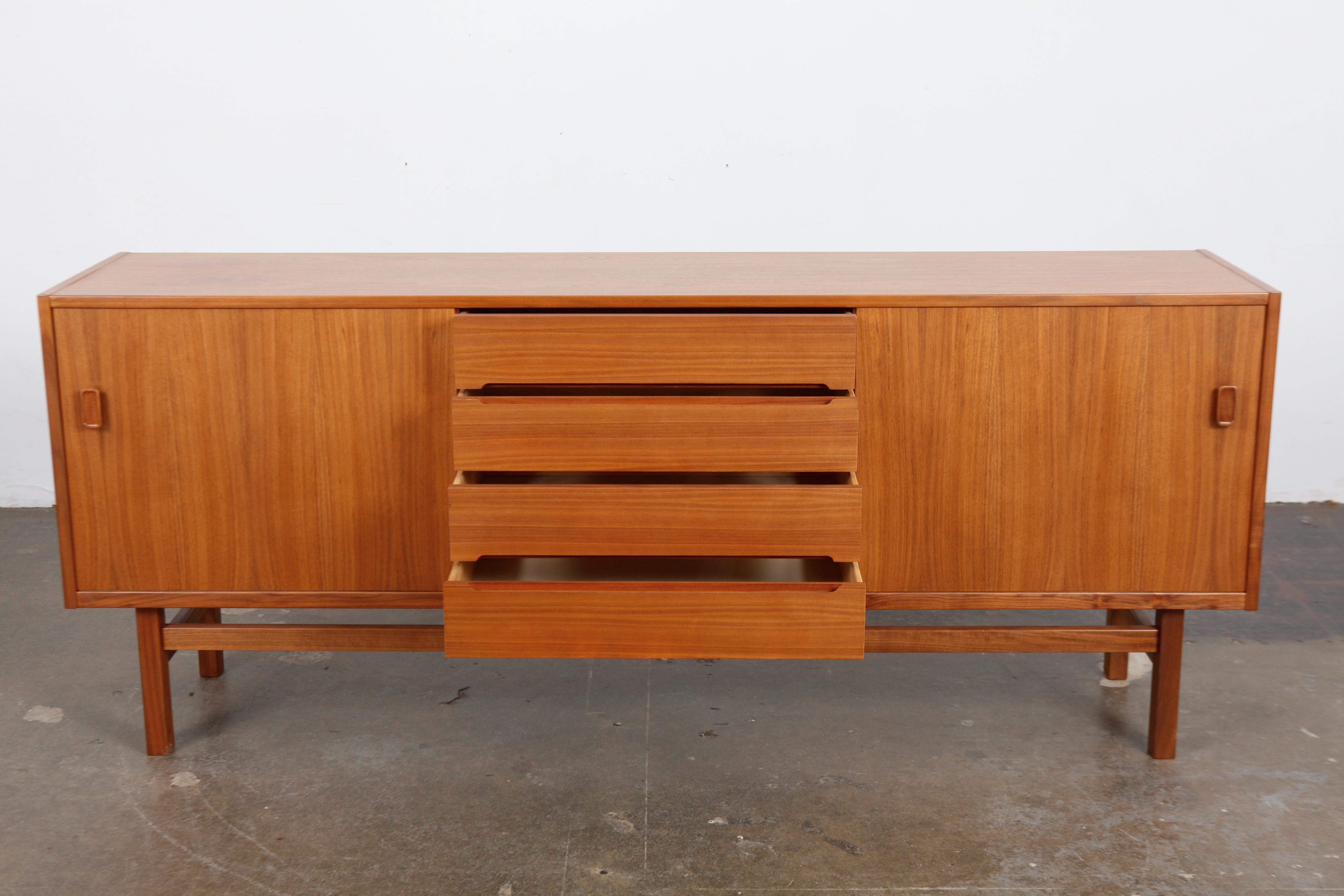 Lacquered 1960s Swedish  Sideboard by Nils Jonsson for Troeds in Walnut