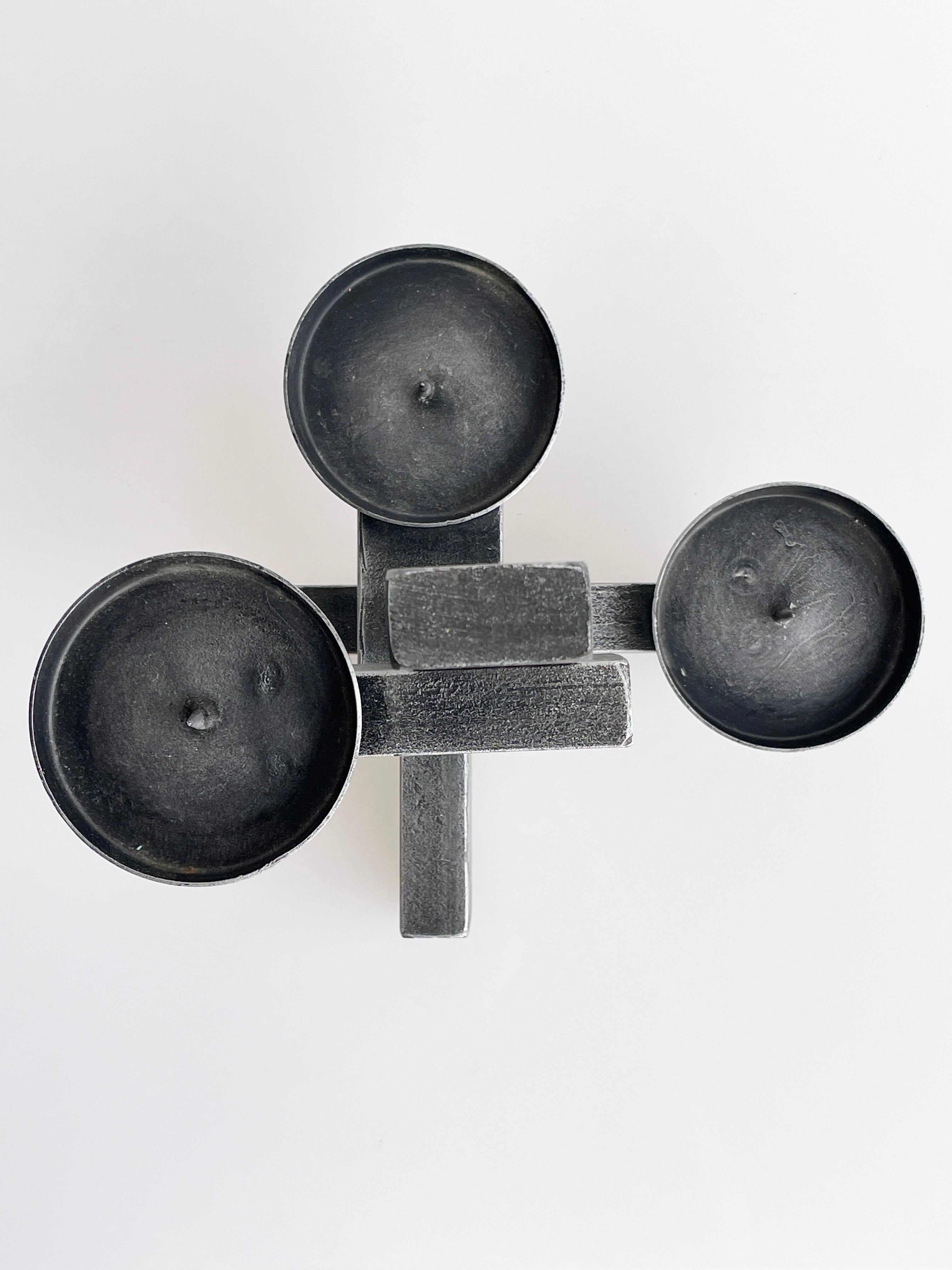 1960's Swiss Brutalist Candle Holder For Sale 1