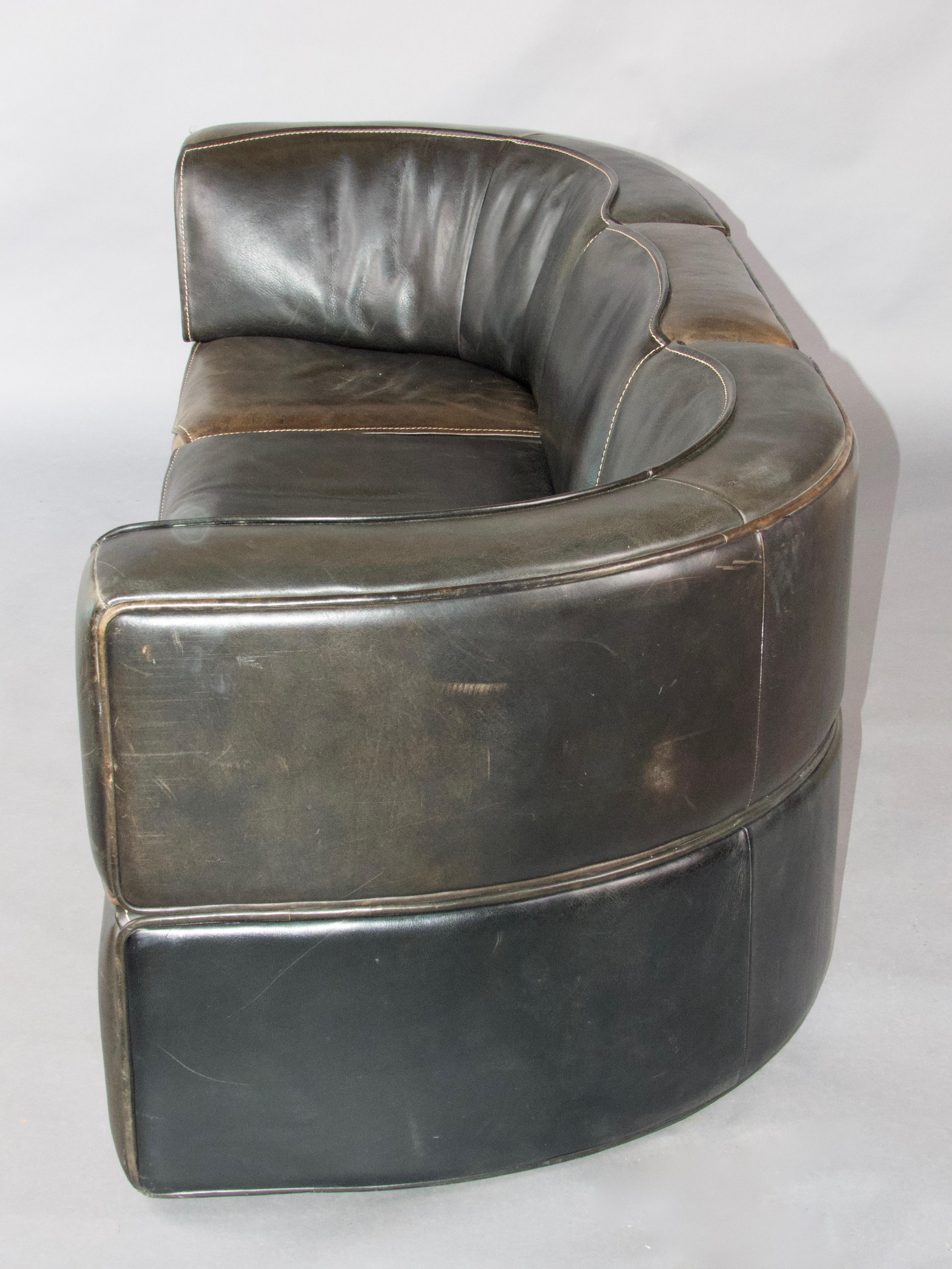 1960's Swiss DeSede DS-15 Modular Leather Sofa 10