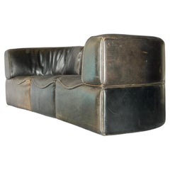 1960's Swiss DeSede DS-15 Modular Leather Sofa