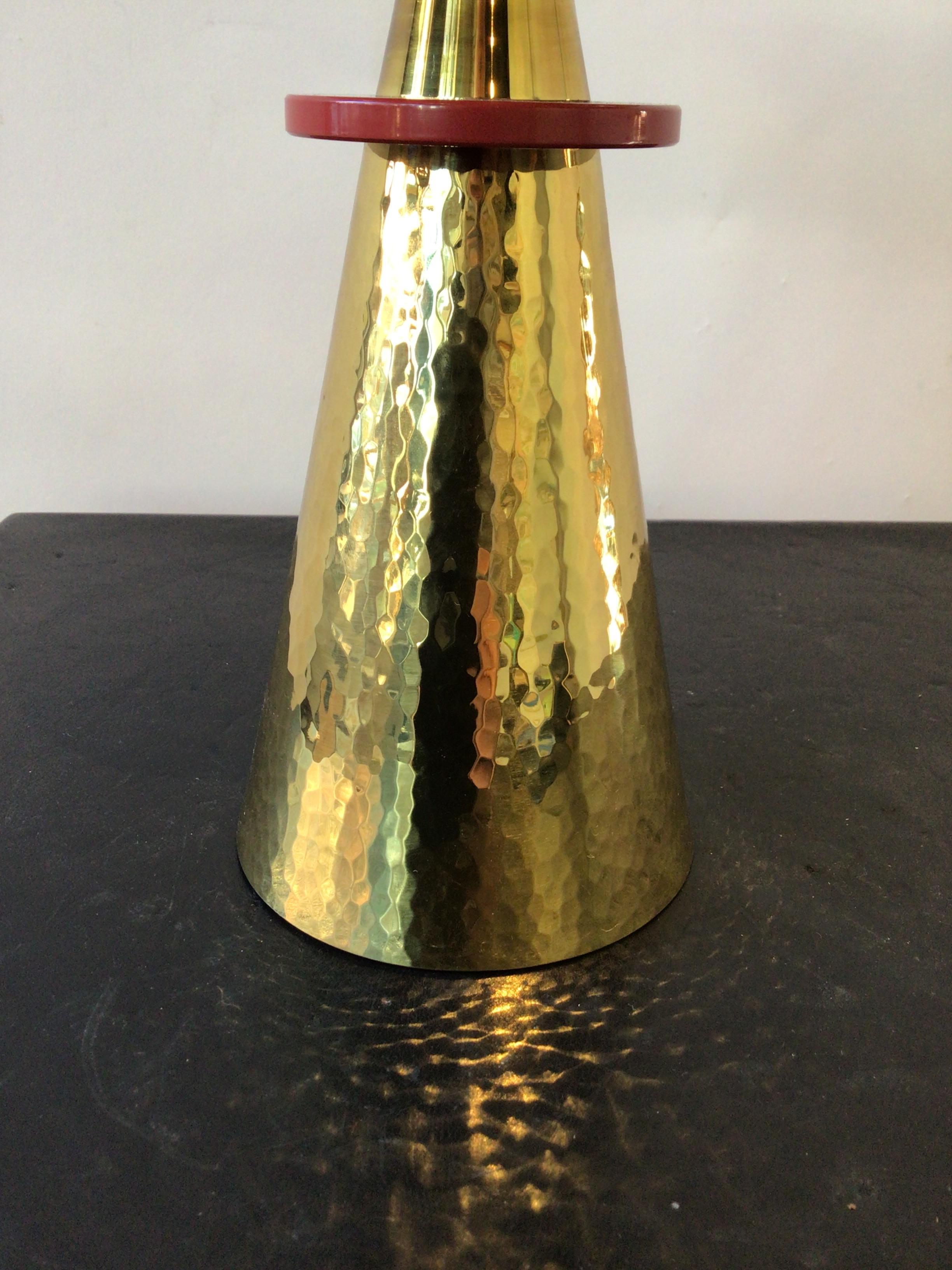 1960s Swiss Hand Hammered Brass Candlestick’s  For Sale 4