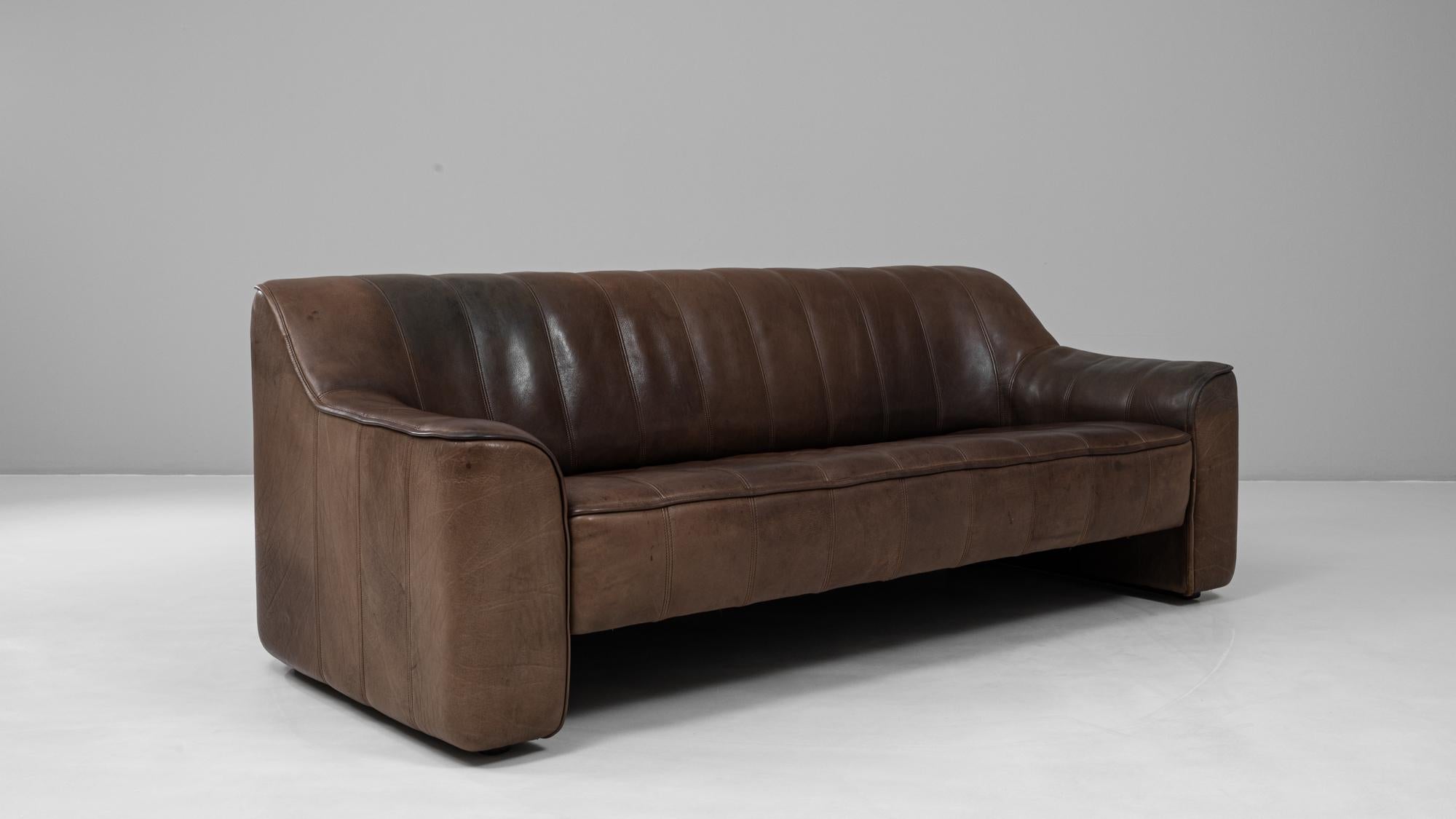 Sofá de cuero suizo de los años 60 Ds 44 By De Sede en venta 4