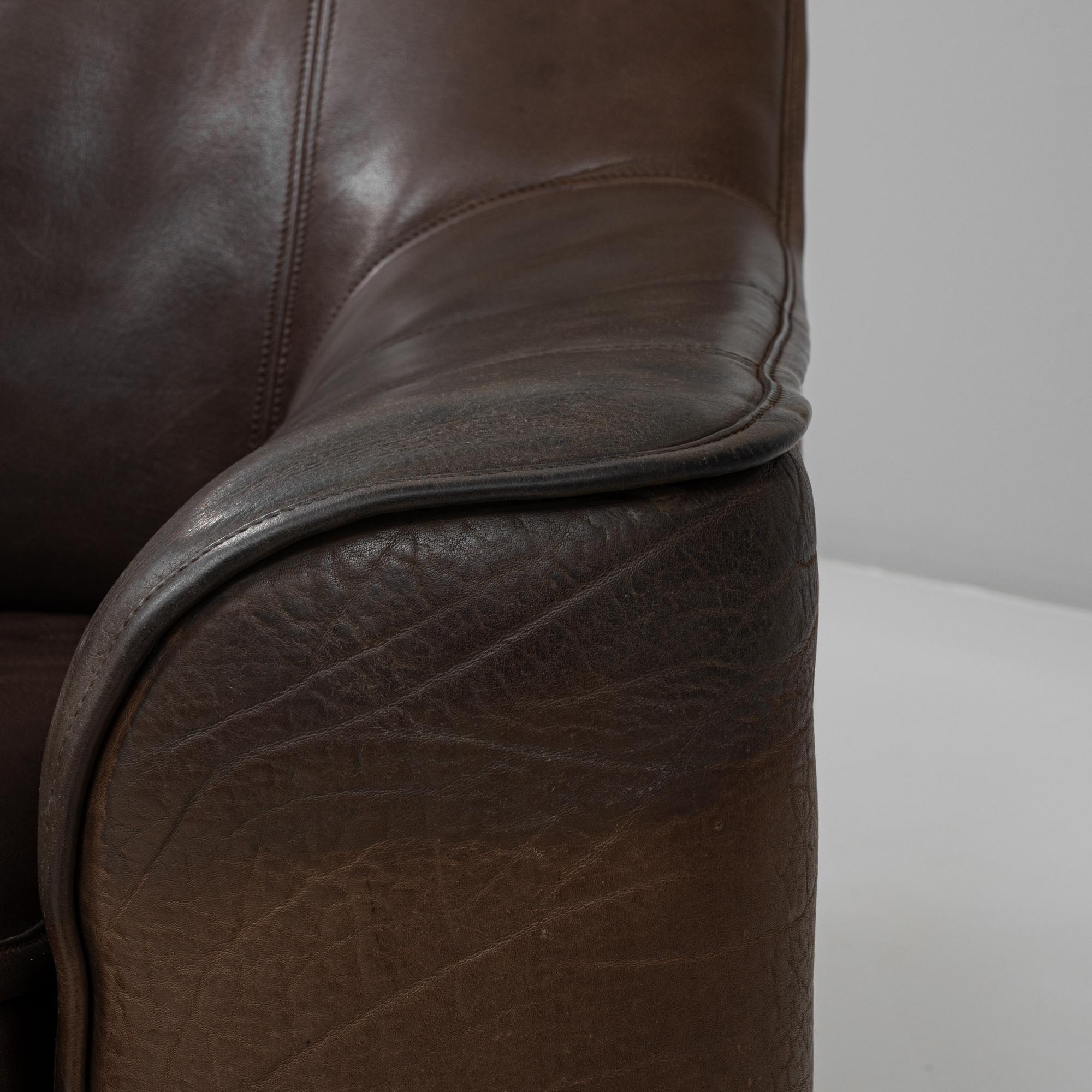 Sofá de cuero suizo de los años 60 Ds 44 By De Sede en venta 7