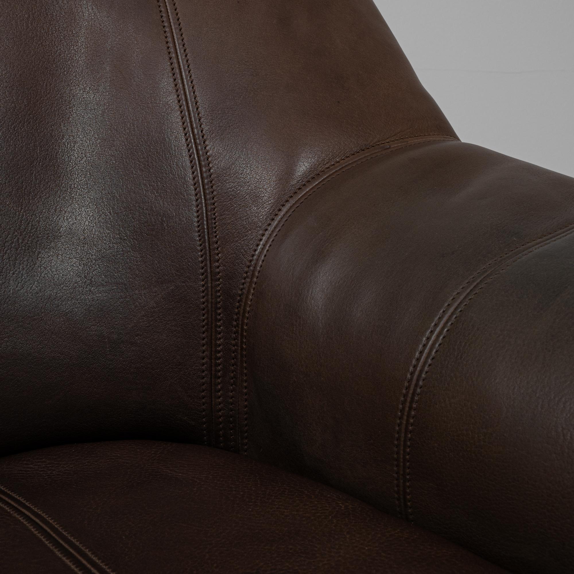 Sofá de cuero suizo de los años 60 Ds 44 By De Sede en venta 8