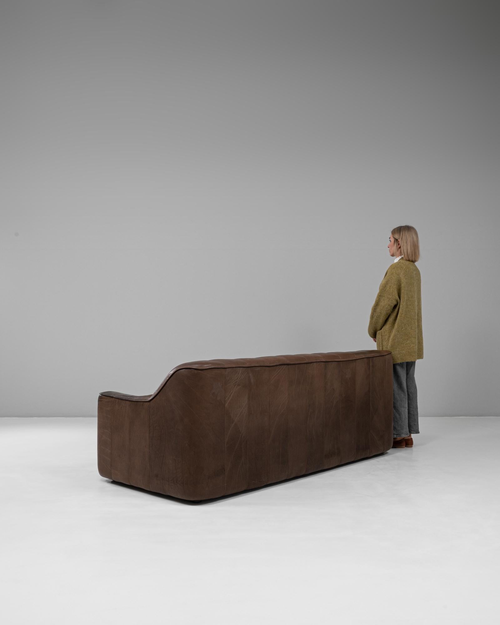 Sofá de cuero suizo de los años 60 Ds 44 By De Sede en venta 1