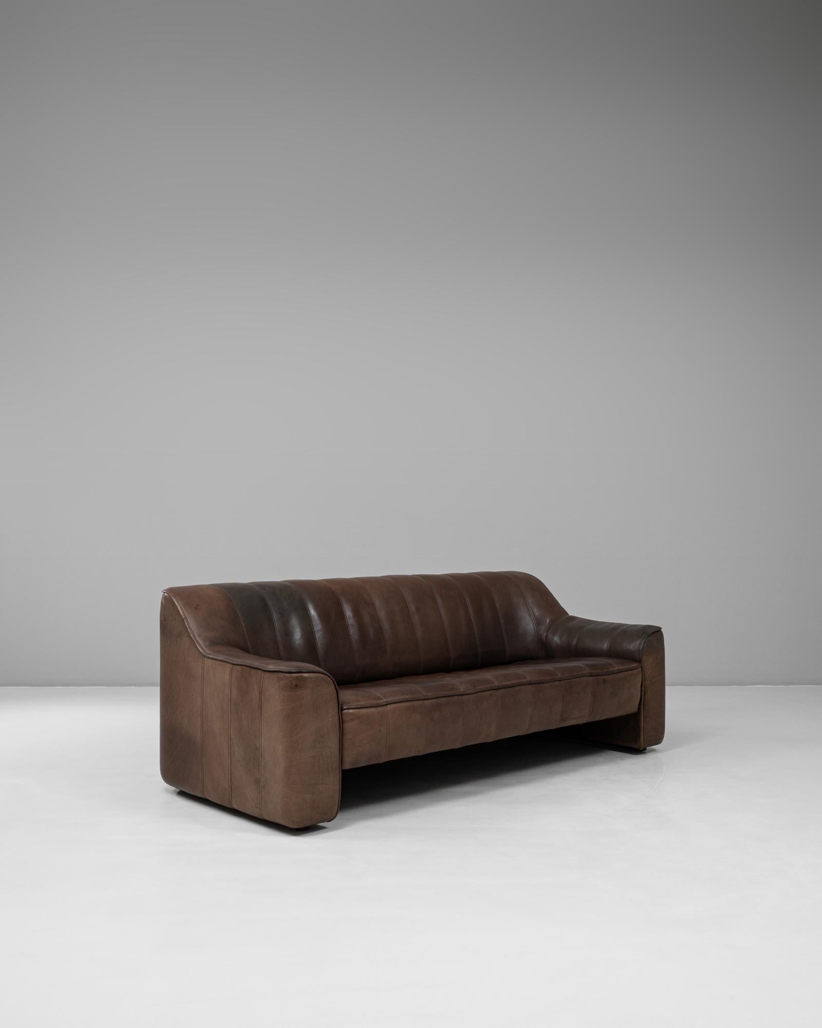 Sofá de cuero suizo de los años 60 Ds 44 By De Sede en venta 2