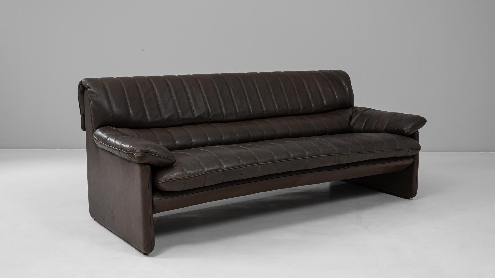 1960s Swiss Leather Sofa Ds 86  By De Sede in vendita 4