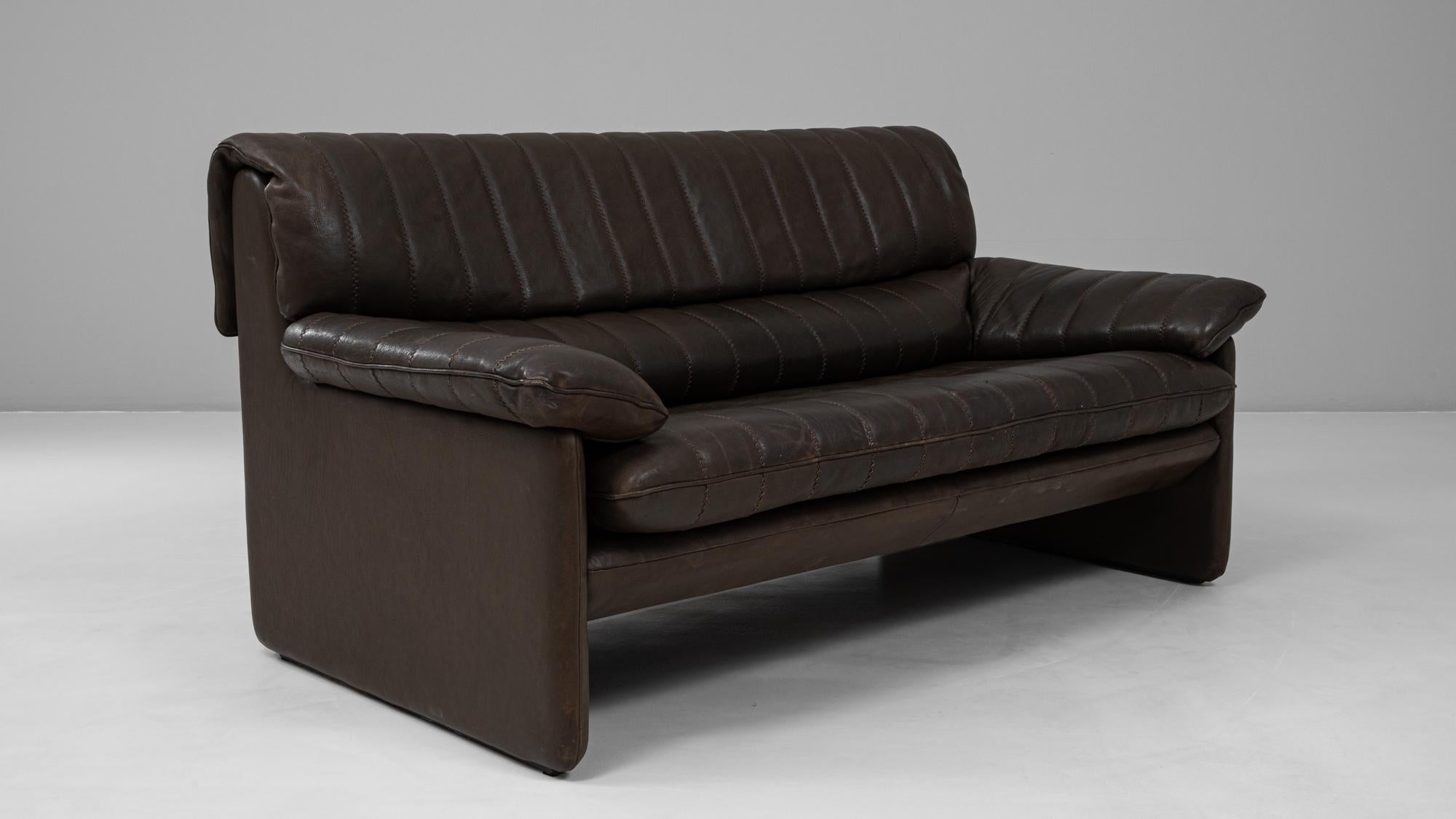 1960s Swiss Leather Sofa Ds 86 By De Sede en vente 4