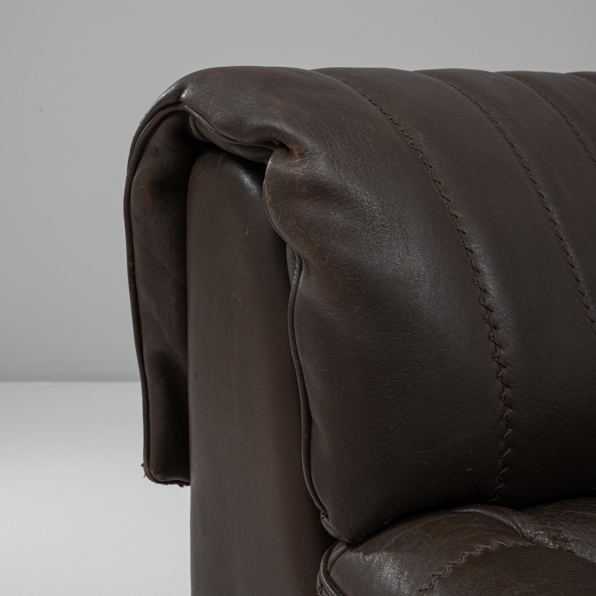 1960s Swiss Leather Sofa Ds 86  By De Sede in vendita 5